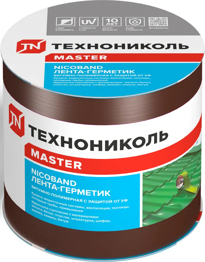 Изображение товара Лента-герметик Никобенд 3x0.1 м цвет коричневый