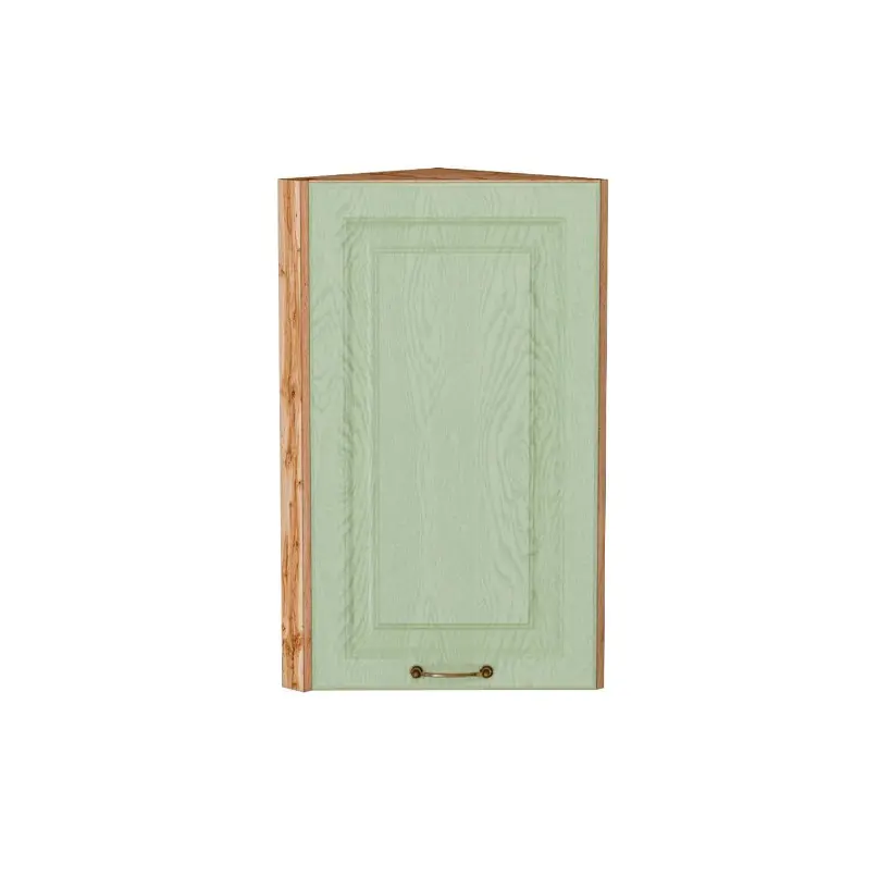 Изображение товара Торцевой навесной шкаф Франция 30x71.60x31.80 см фасад светло-зеленый МДФ каркас дуб вотан ЛДСП Kameol