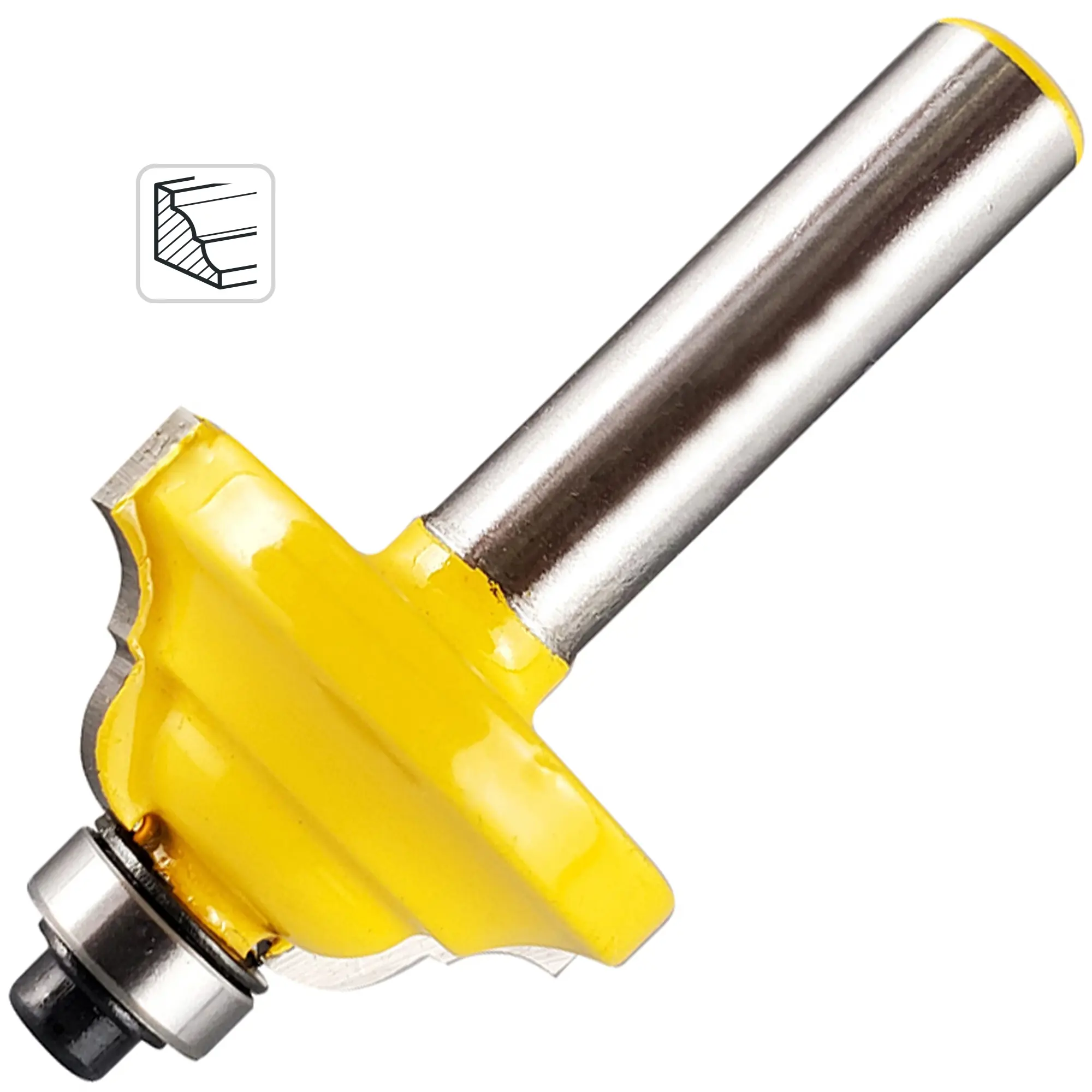 Изображение товара Фреза по дереву кромочная калевочная 553352 28.6x13 мм подшипник 9.5 мм хвостовик 8 мм