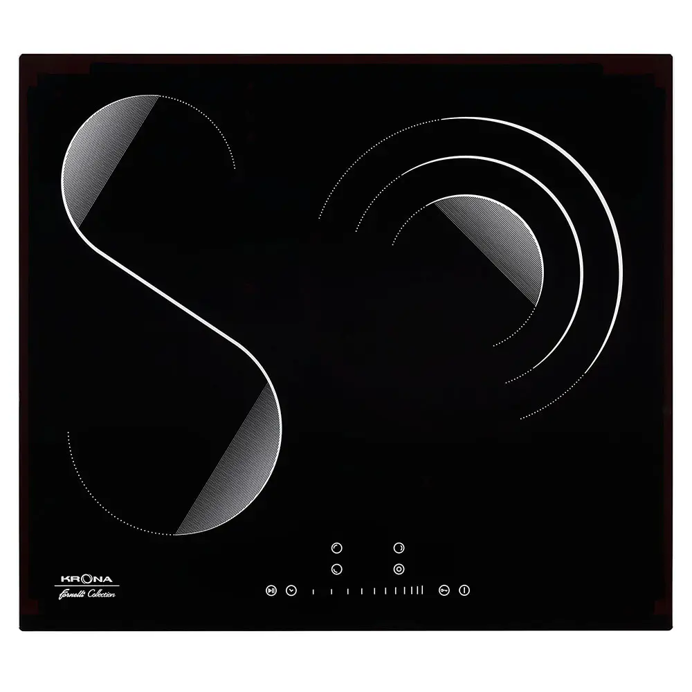 Изображение товара Стеклокерамическая варочная панель Krona TERZO 60 BL 59 см 3 конфорки цвет черный