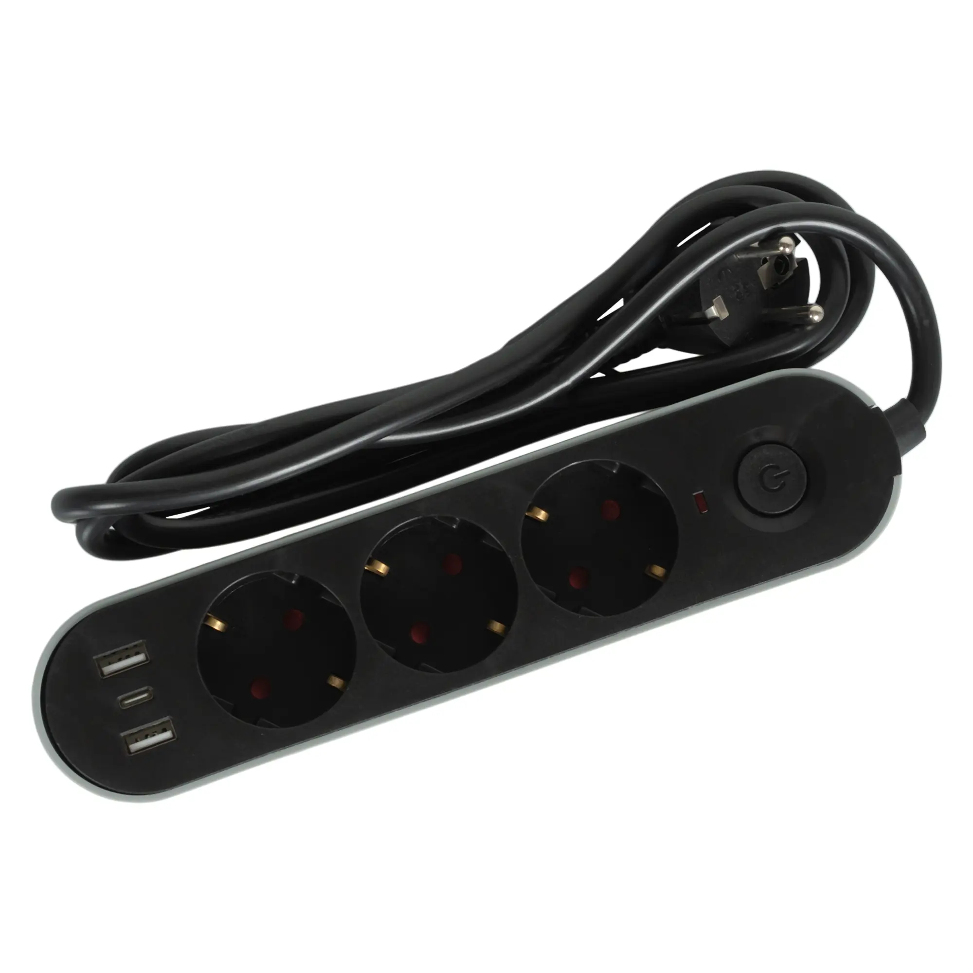 Изображение товара Удлинитель бытовой Skybeam 3 розетки 1.5 м цвет черный