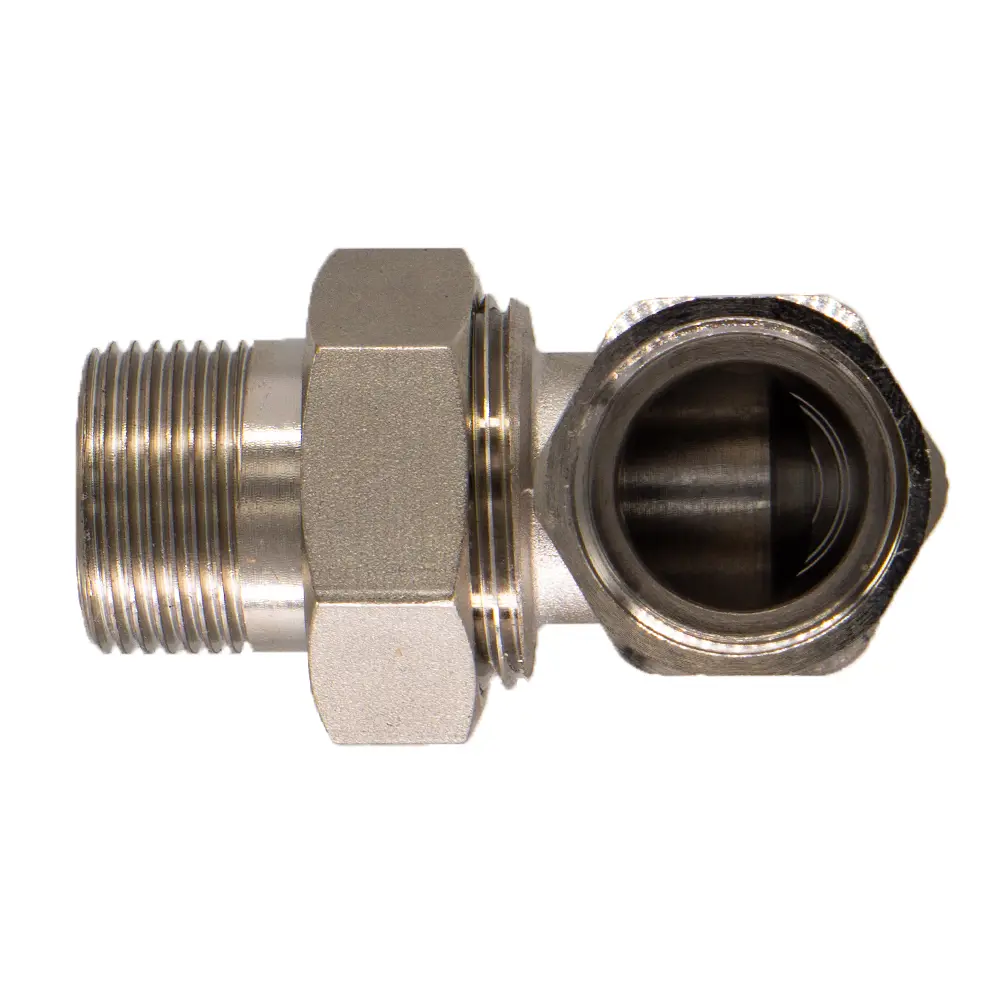 Изображение товара Американка угловая 1 1/4x1 1/4 ВР-НР латунь с никелированным покрытием