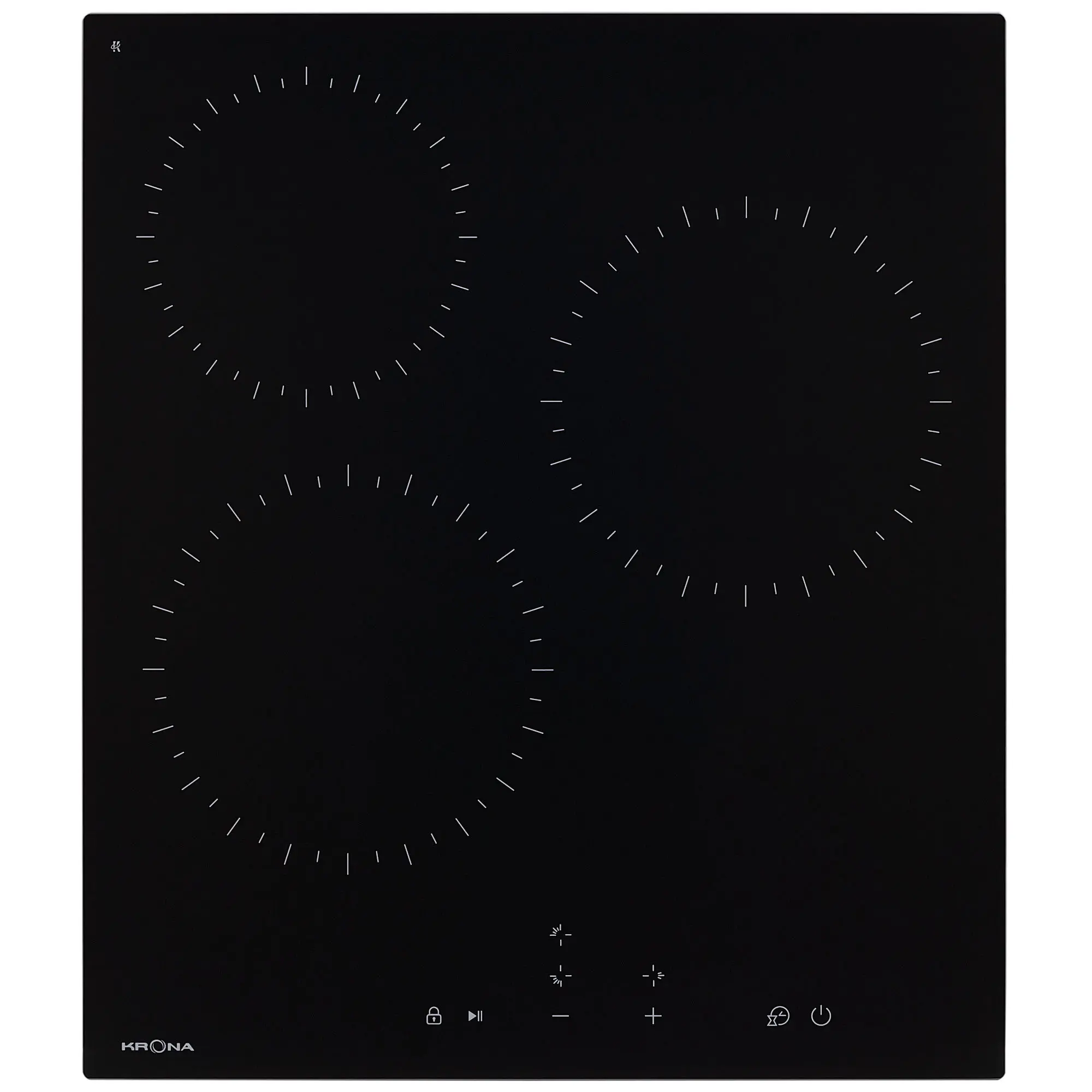 Изображение товара Электрическая варочная панель Krona Zauber 45 BL TK 3 конфорки 45 см черная