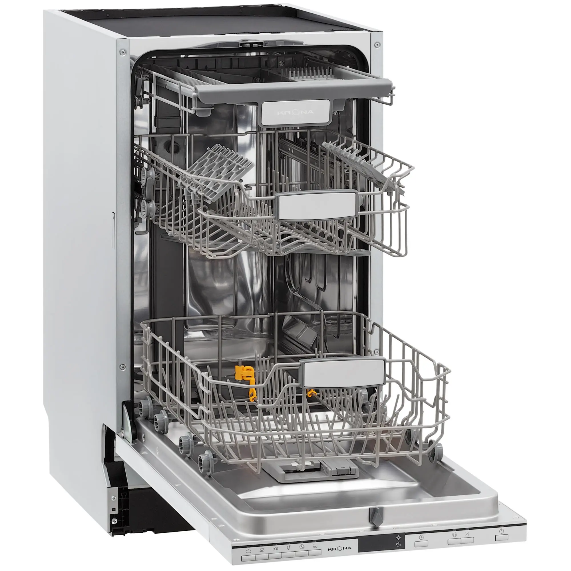 Изображение товара Встраиваемая посудомоечная машина Krona Lumera 45 см 6 программ нержавеющая сталь
