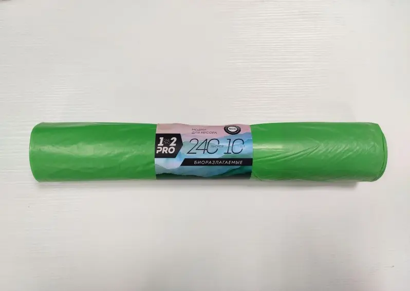 Изображение товара Мешки для мусора Био 38 мкм 240 л цвет зеленый 10 шт.