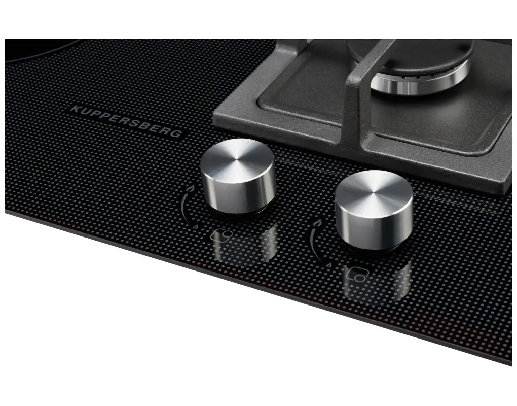 Изображение товара Комбинированная варочная панель Kuppersberg 4 конфорки 59x52 см цвет серый, черный