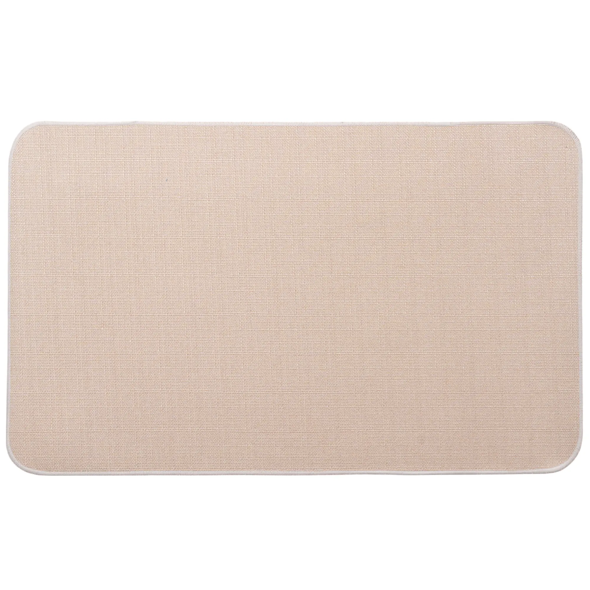 Изображение товара Коврик для ванной Swensa Canva 50x80 см бежевый противоскользящий