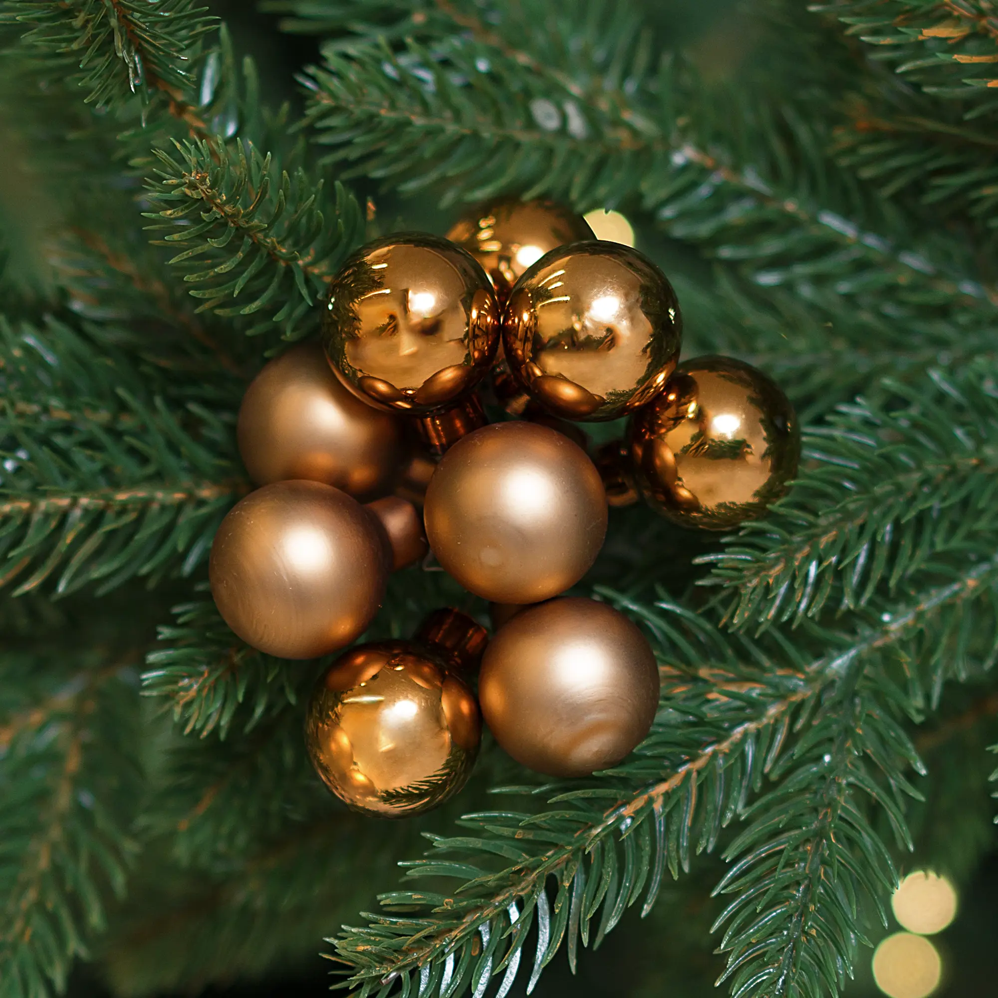 Изображение товара Елочная игрушка Шар 4x8 цвет коричневый 10 шт.