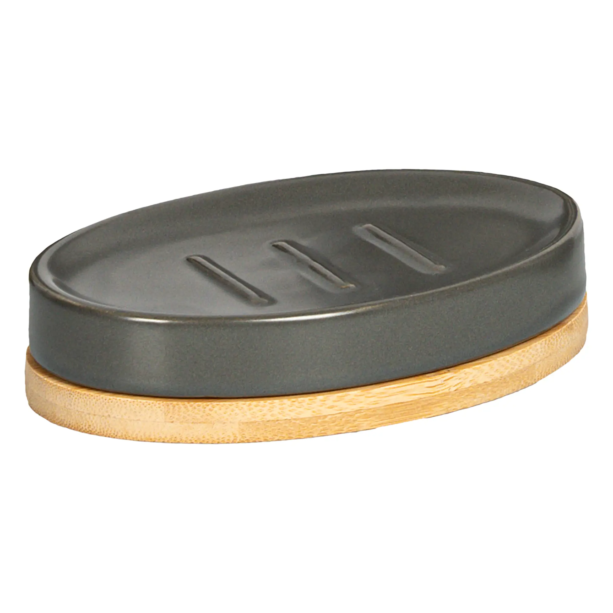 Изображение товара Мыльница Swensa Harry SWC-2501-GR-04 керамическая серый глянцевый дизайн