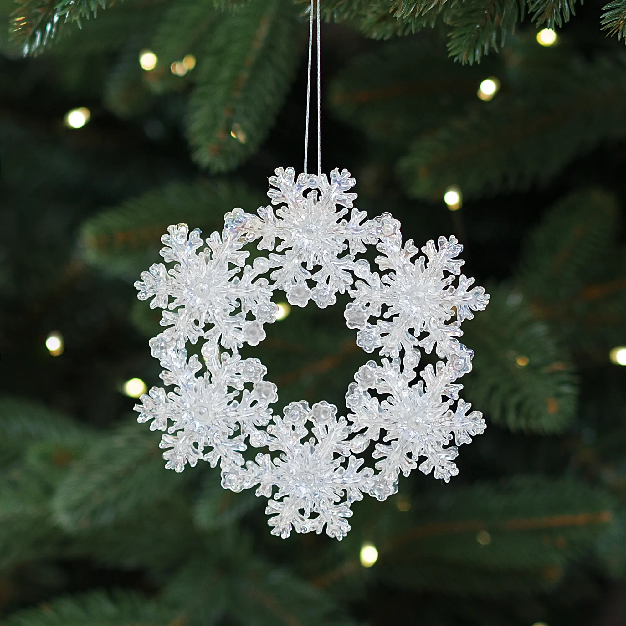 Изображение товара Елочная игрушка Снежинка 12.5x12.5 цвет разноцветный