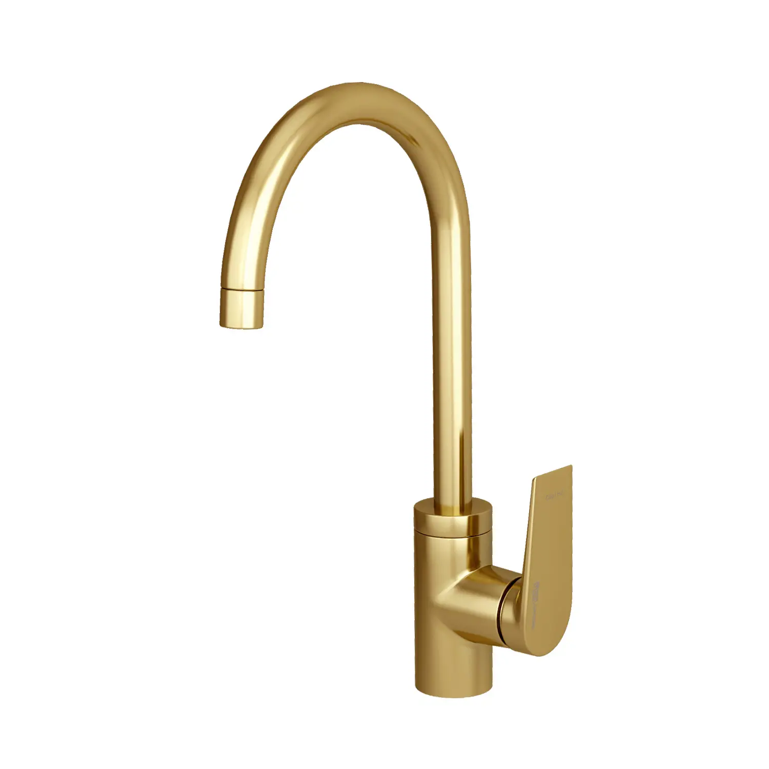 Изображение товара Смеситель для кухни Wasserkraft Aisch с поворотным изливом и золотым покрытием