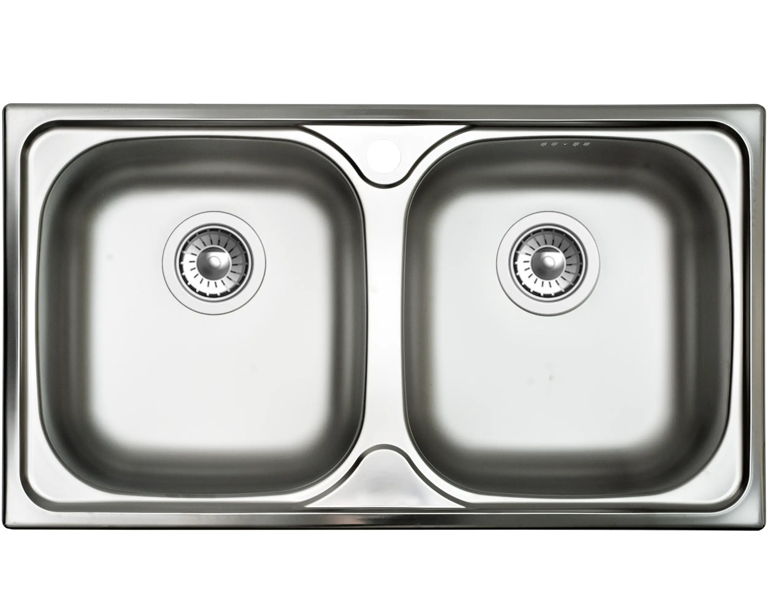 Изображение товара Мойка для кухни врезная 43.5x78 см глубина чаши 16 см нержавеющая сталь цвет серебристый