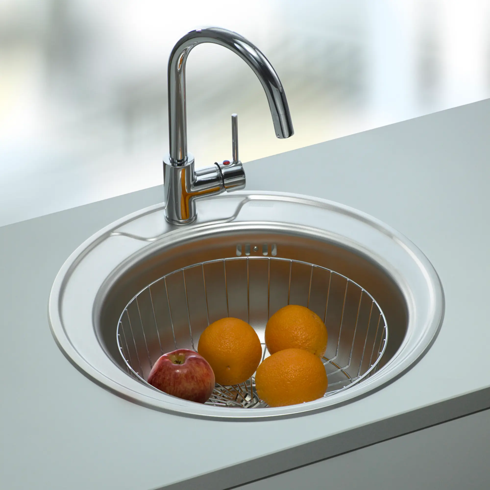 Изображение товара Мойка для кухни врезная Ukinox Frant 50x50 см глубина чаши 16 см нержавеющая сталь цвет серый