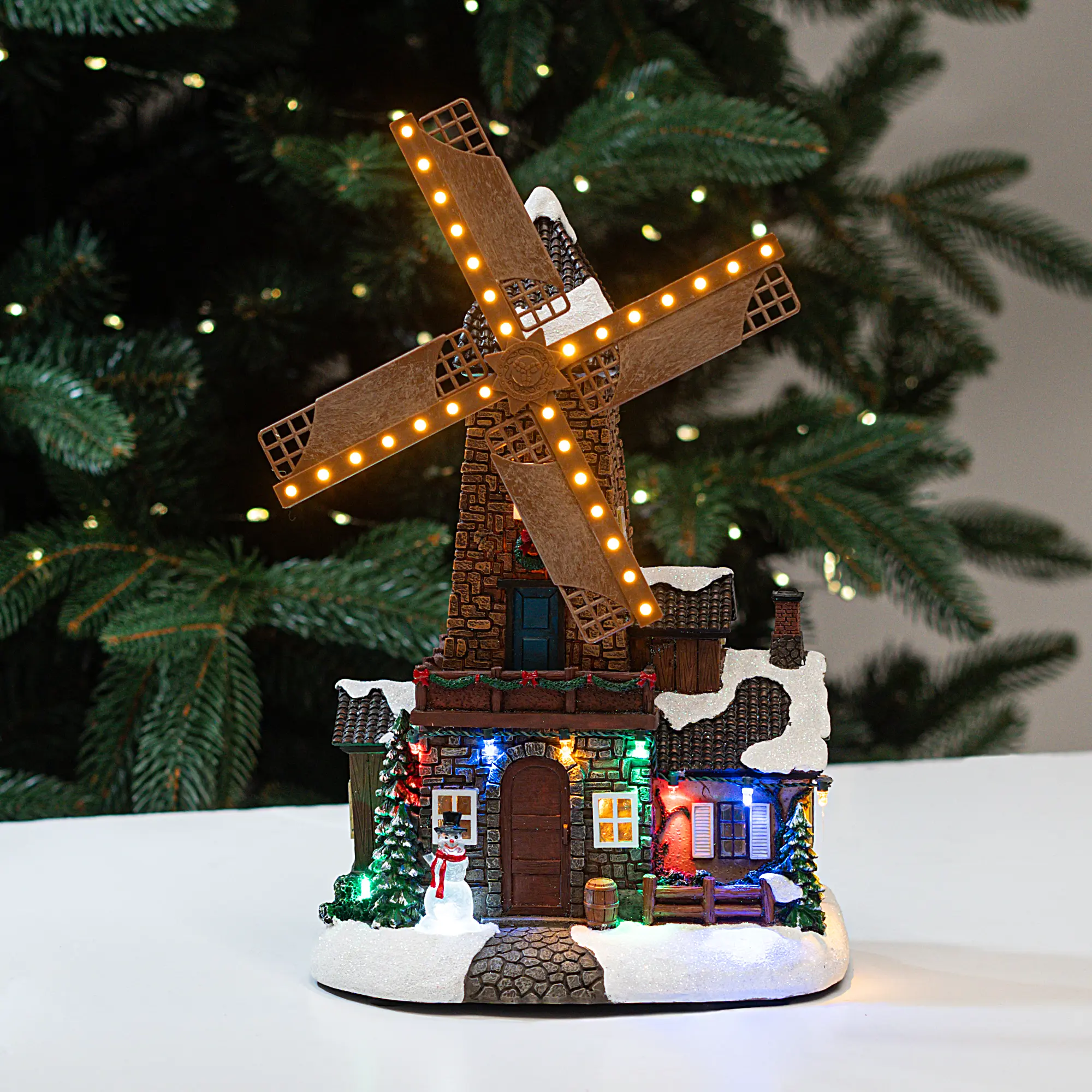 Изображение товара Новогодняя композиция светящаяся Мельница