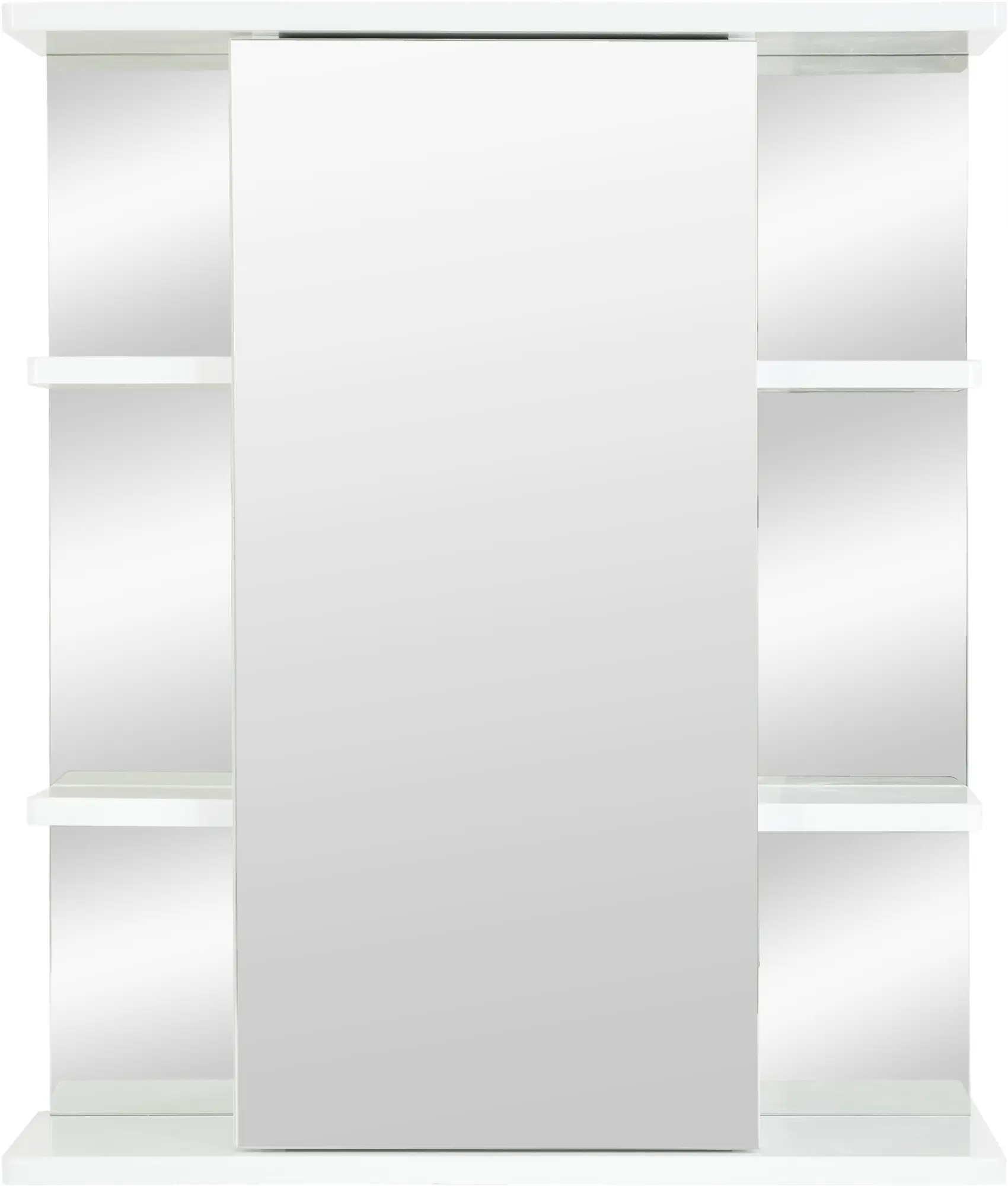 Изображение товара Шкаф зеркальный подвесной Универсал с полками 60x71 см цвет белый