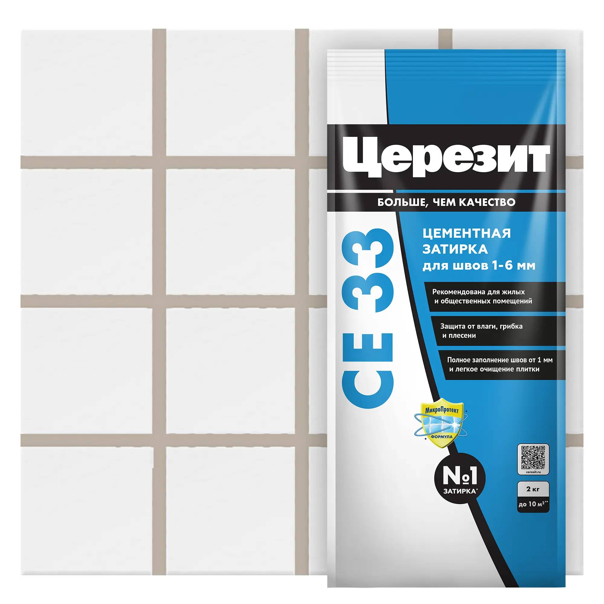 Изображение товара Затирка цементная Церезит CE 33 Comfort цвет багамы 2 кг