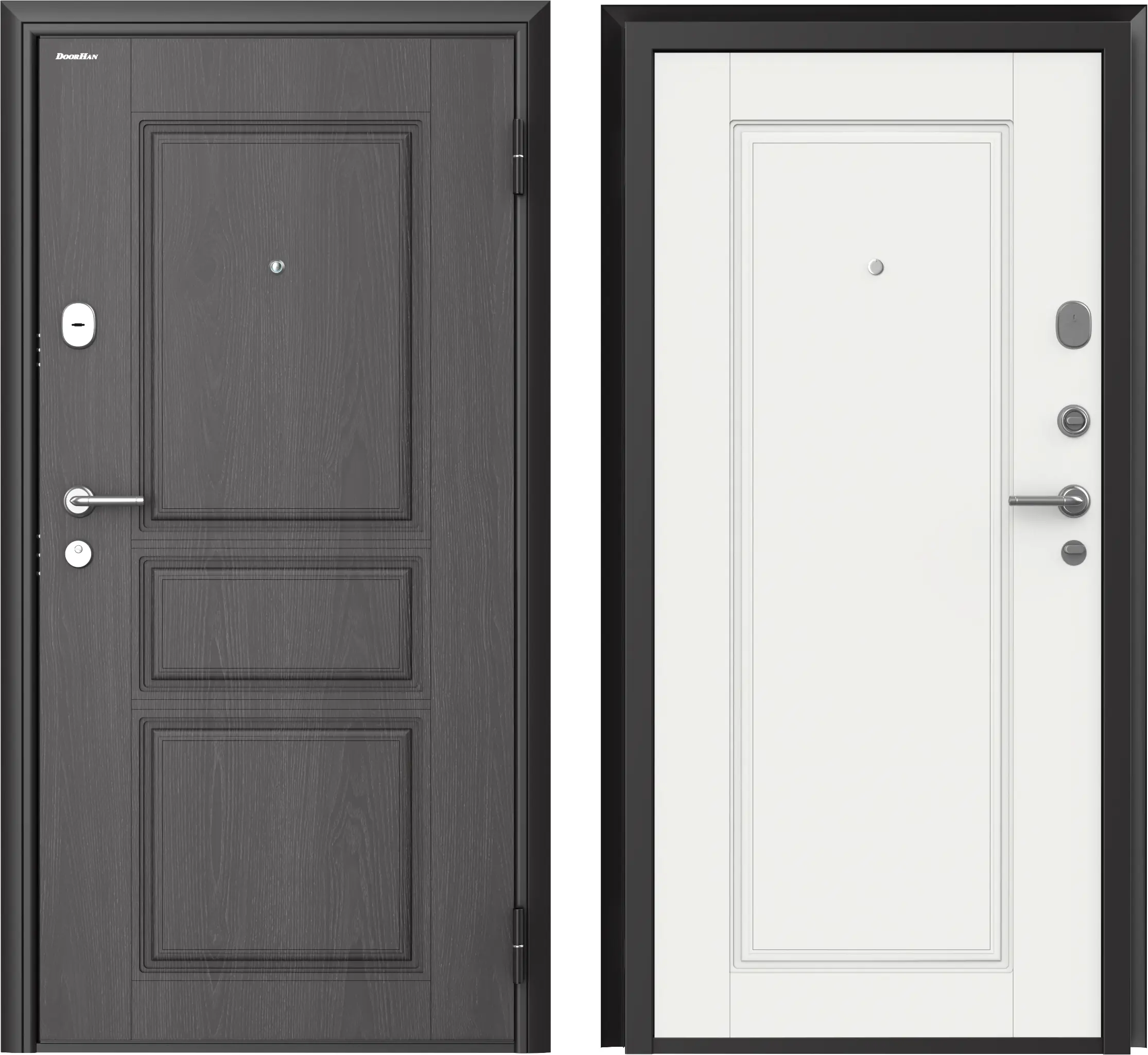 Изображение товара Входная дверь DOORHAN Премиум New 205x98 см серый/белый