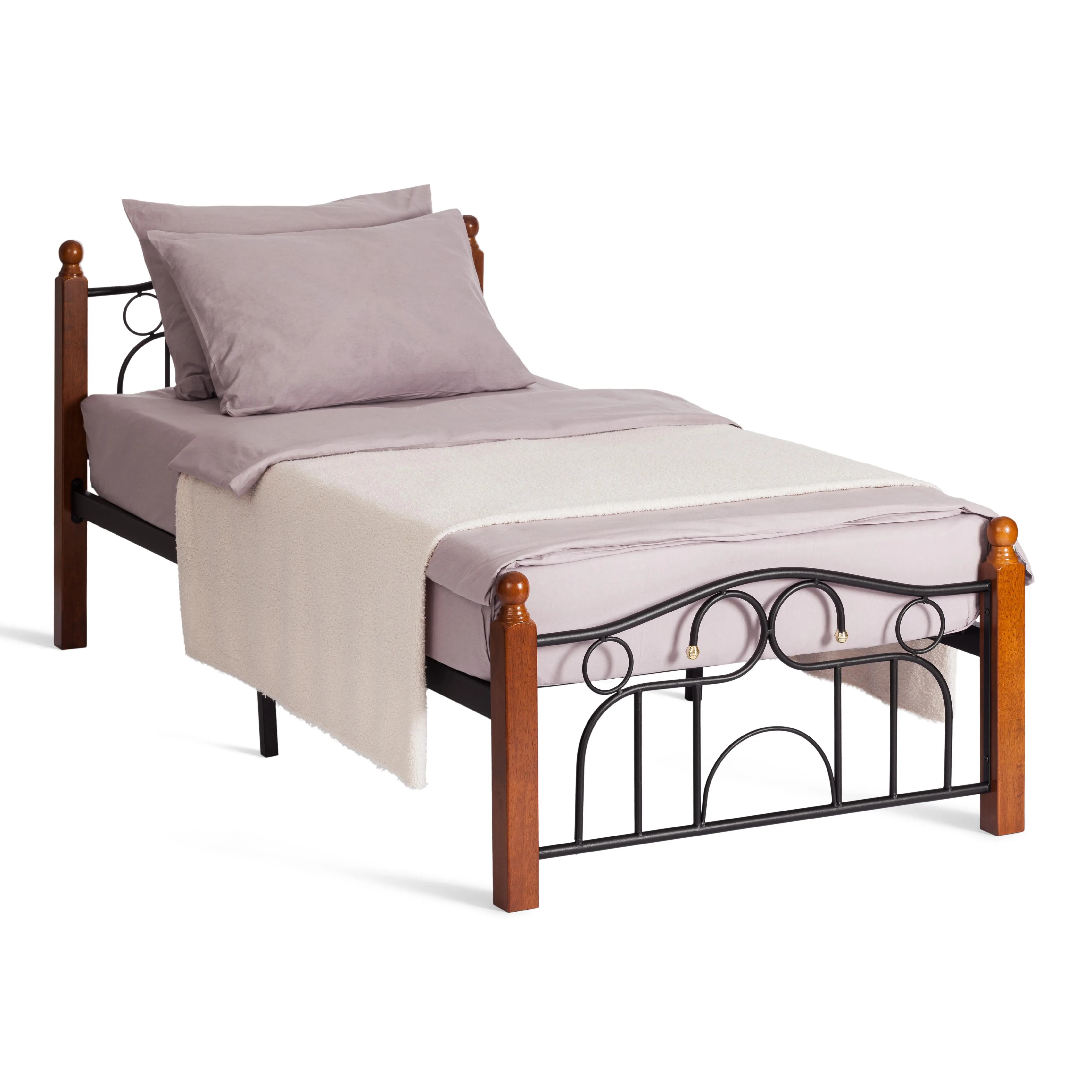 Изображение товара Кровать Tetchair 90x33 см металл цвет дуб 5791