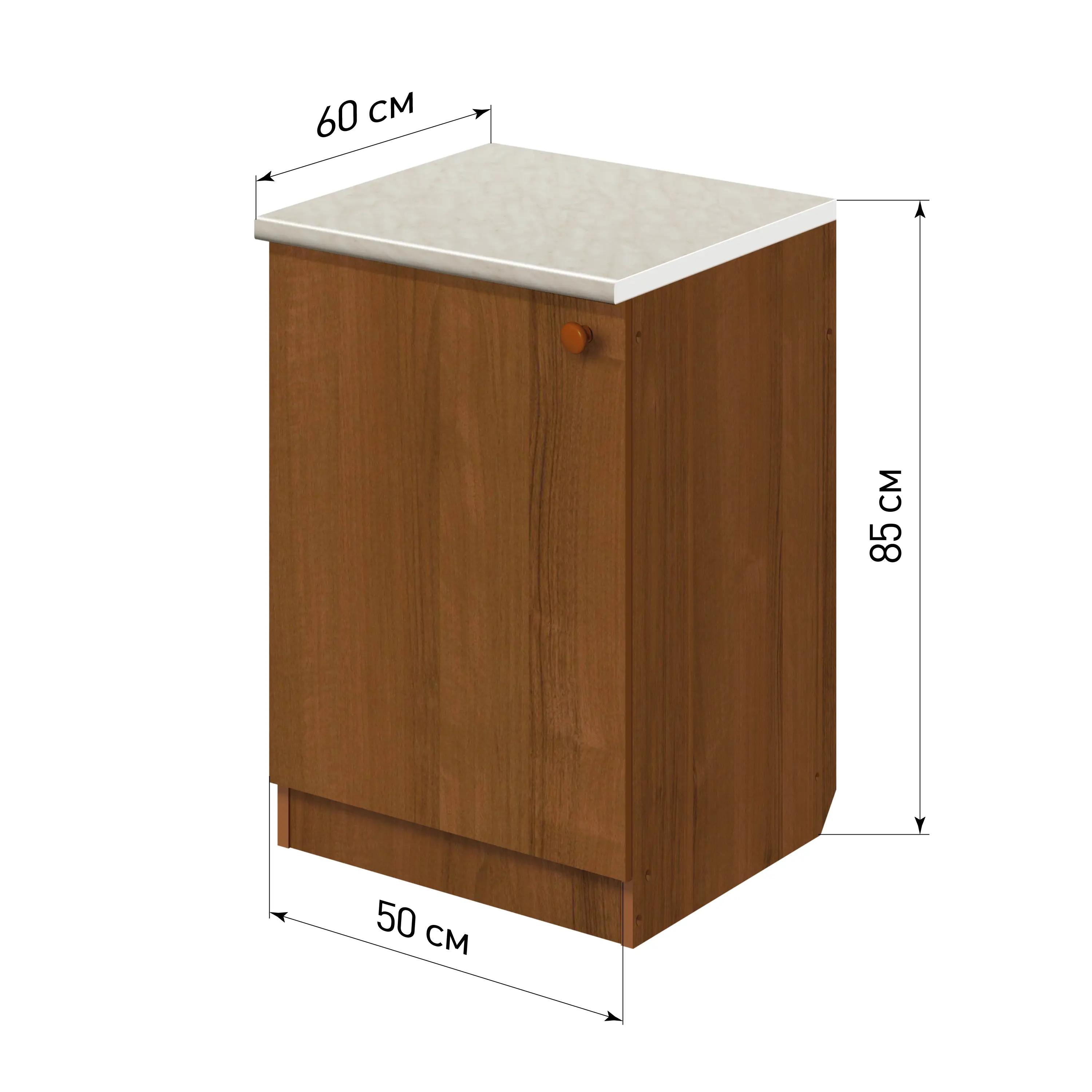 Изображение товара Напольный шкаф Лидер Эконом ПС70663 50x85x60 см ЛДСП цвет дуб