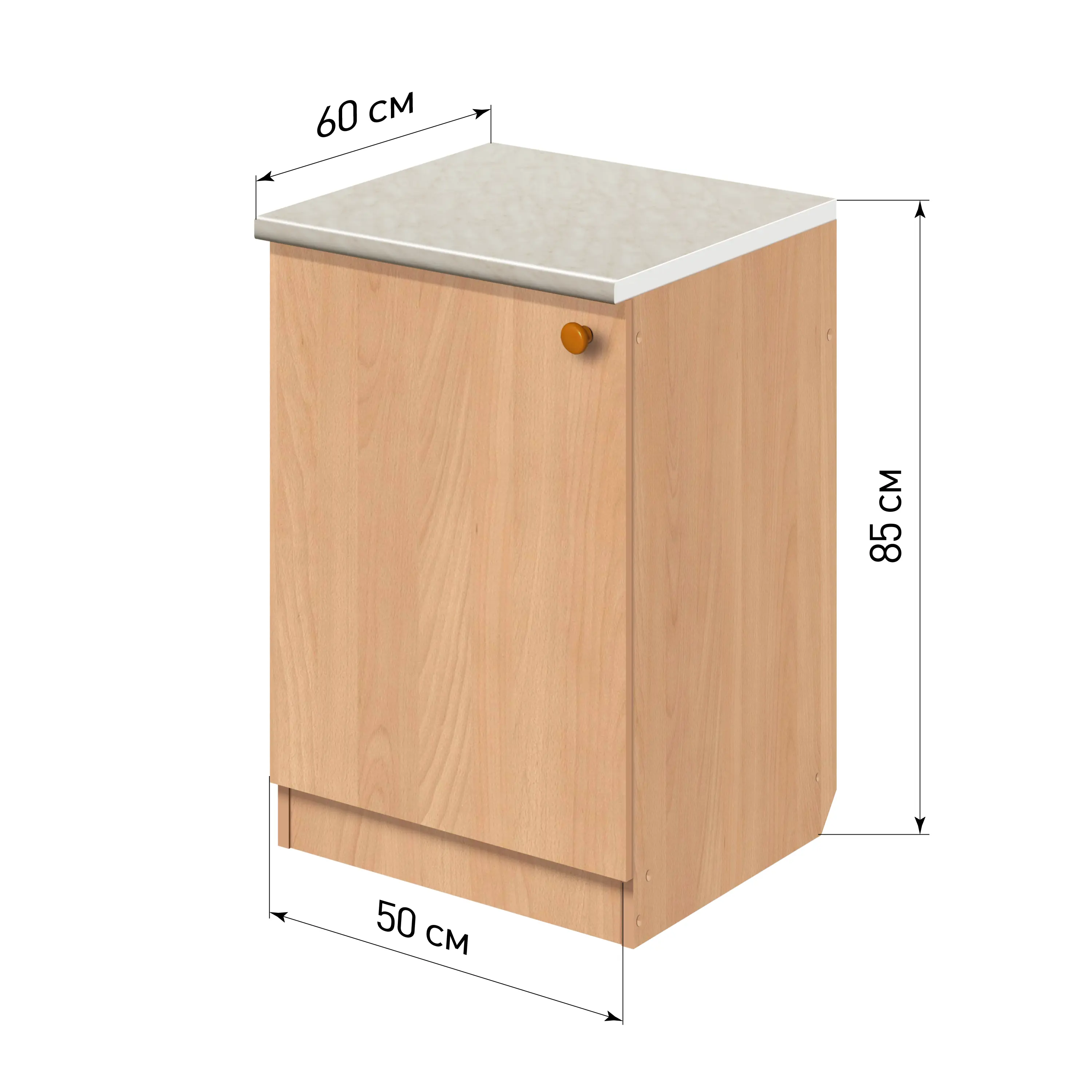 Изображение товара Напольный шкаф Лидер Эконом ПС70662 50x85x60 см ЛДСП цвет бук