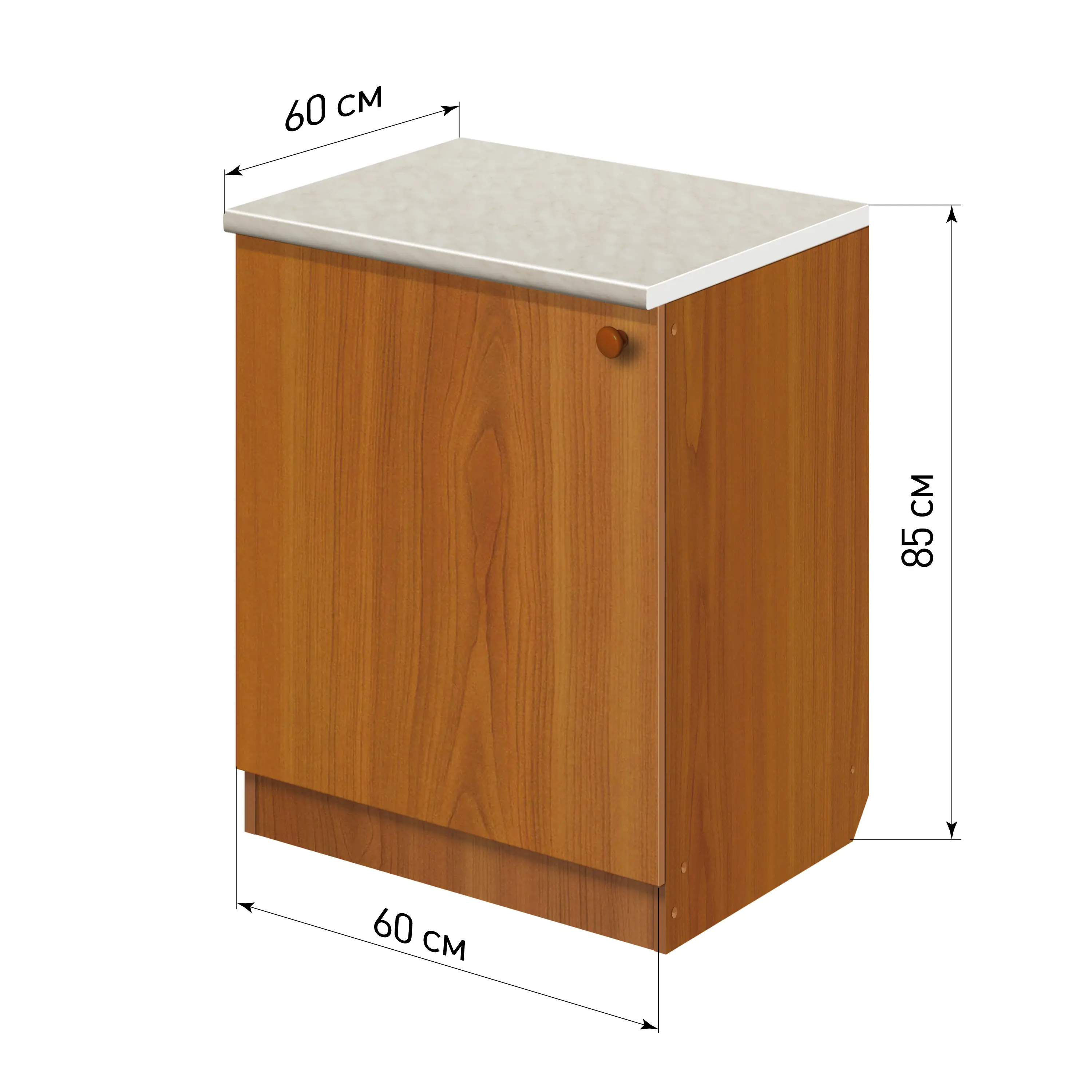 Изображение товара Напольный шкаф Лидер Эконом ПС70674 60x85x60 см ЛДСП цвет ольха