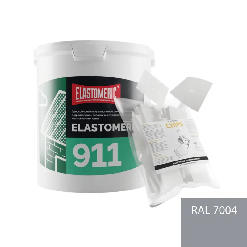 Изображение товара Ремкомплект гидроизоляции Elastomeric 911 с заплатками 6 кг светло-серый