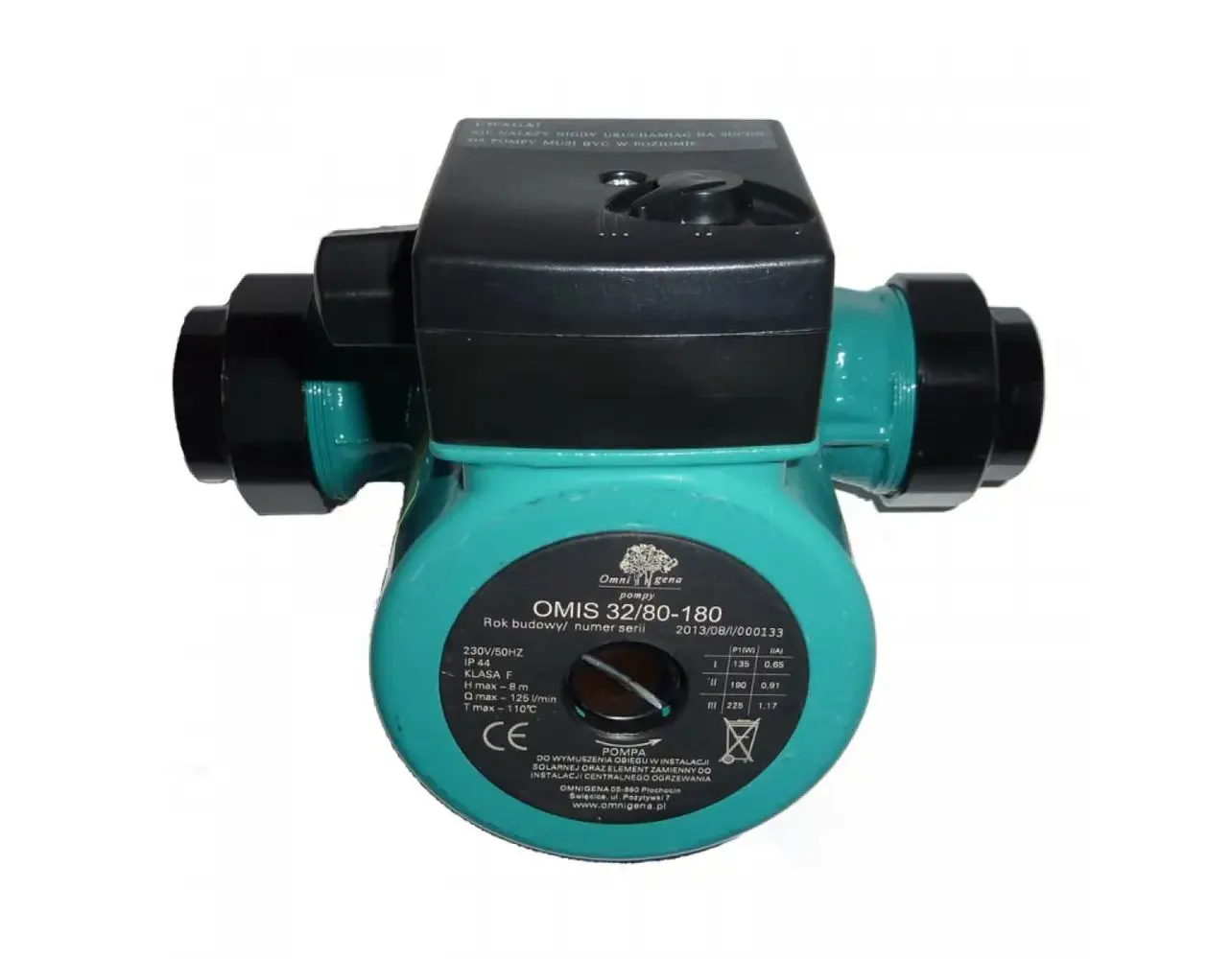 Изображение товара Циркуляционный насос Omnigena 00000361 32/8 180 чугун с гайками 1.25
