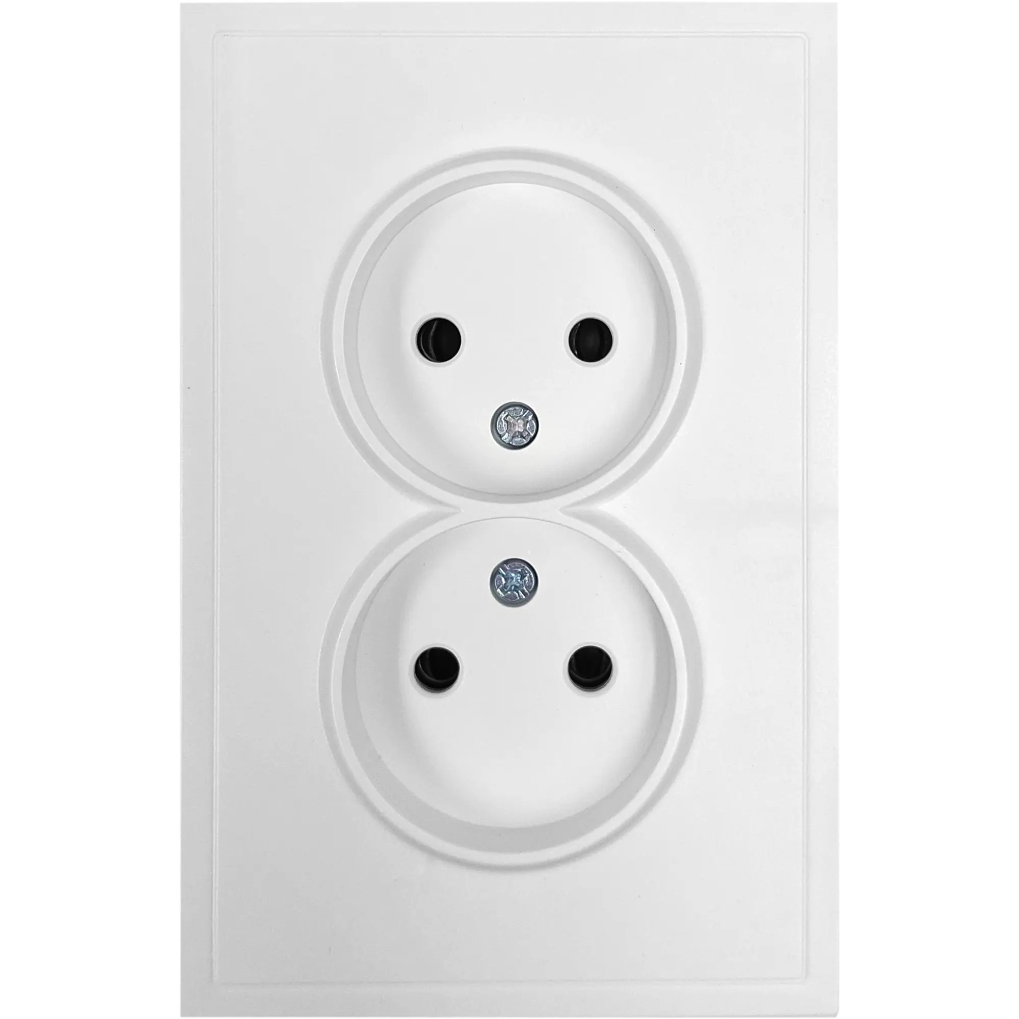 Изображение товара Розетка двойная встраиваемая Mirkl Grace без заземления цвет белый
