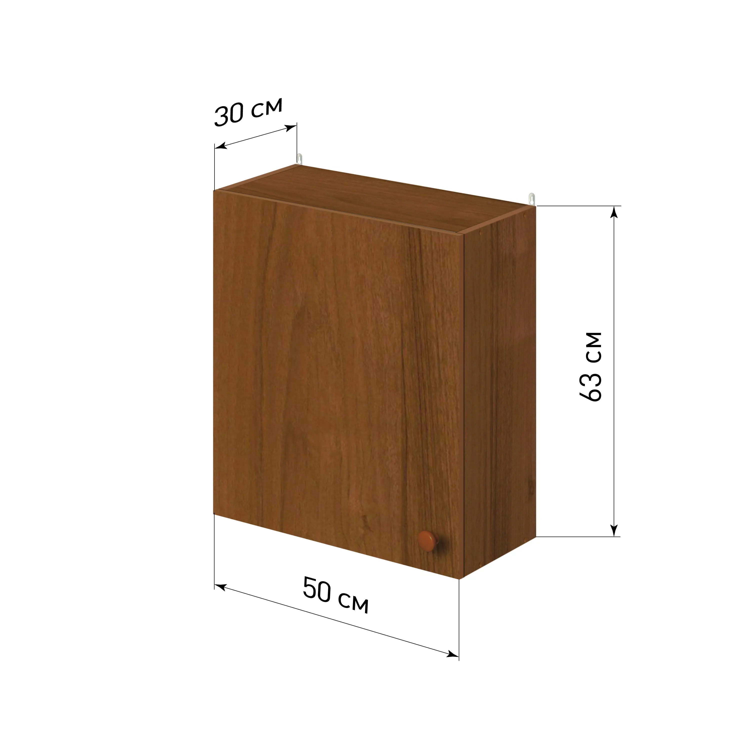 Изображение товара Навесной шкаф Лидер Эконом 006109-09 50x63x30 см ЛДСП цвет дуб