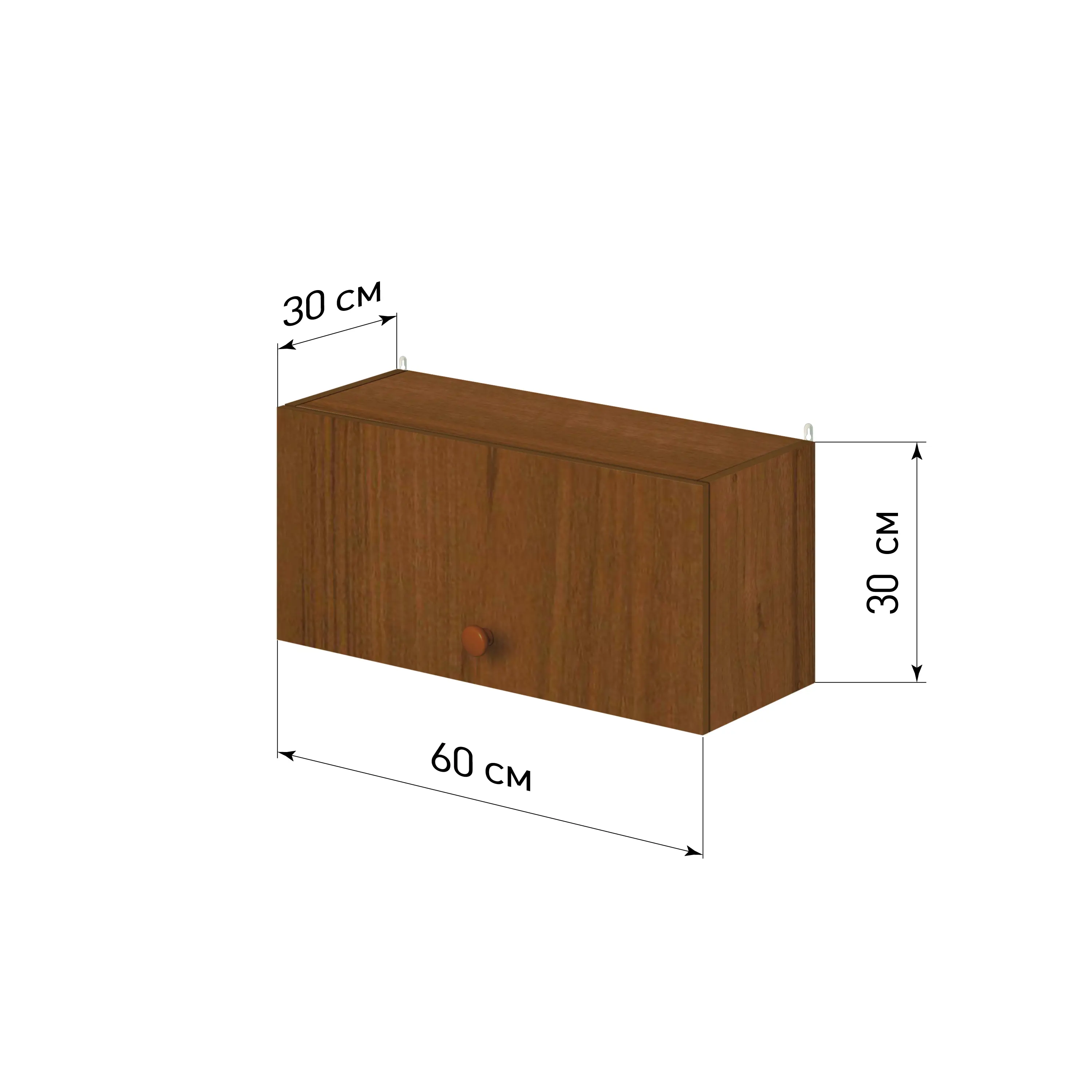 Изображение товара Навесной шкаф Лидер Эконом ШВ601_Db 60x31.50x30 см ЛДСП цвет дуб