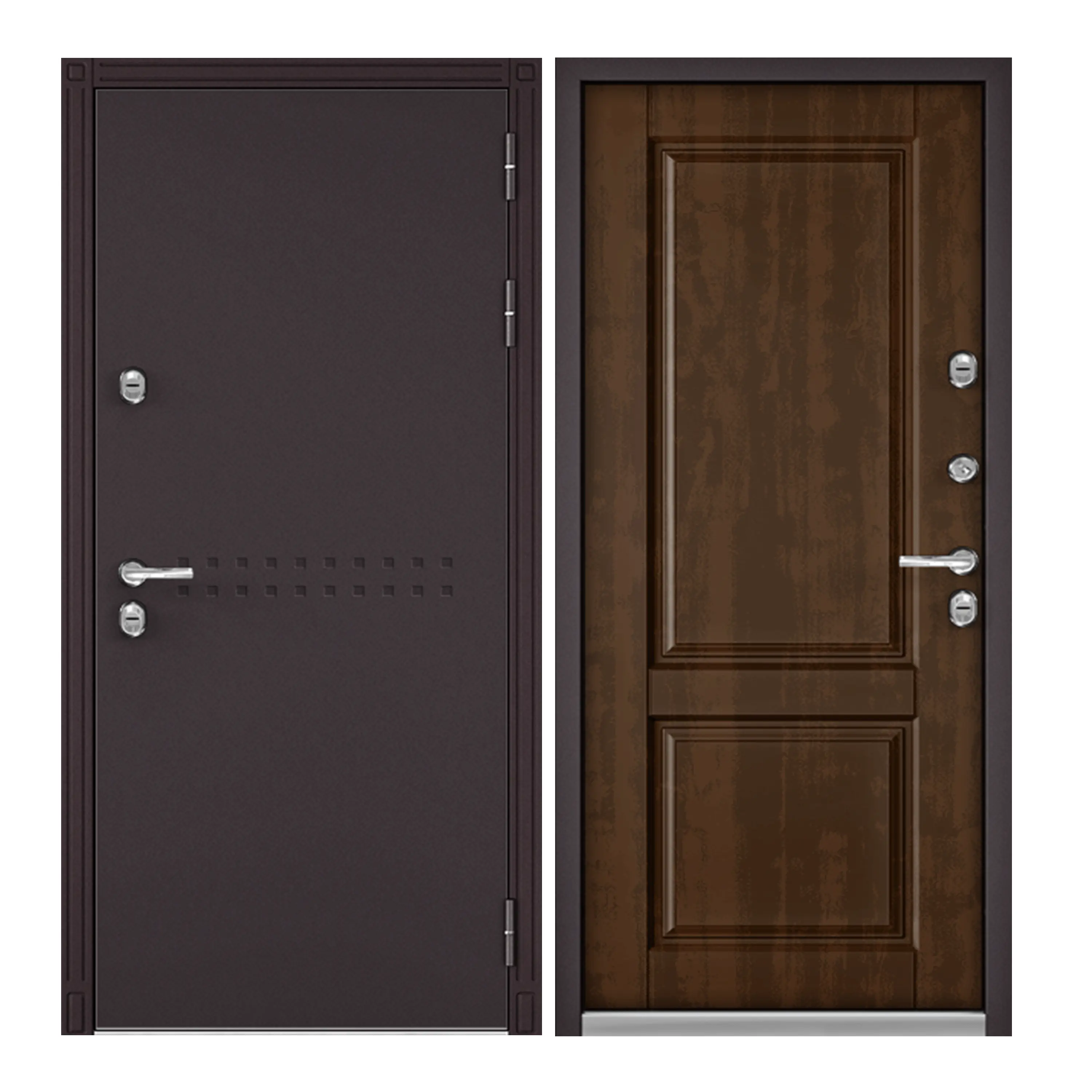 Изображение товара Входная дверь Mastino Village Optimal правый 205x88см орех грецкий