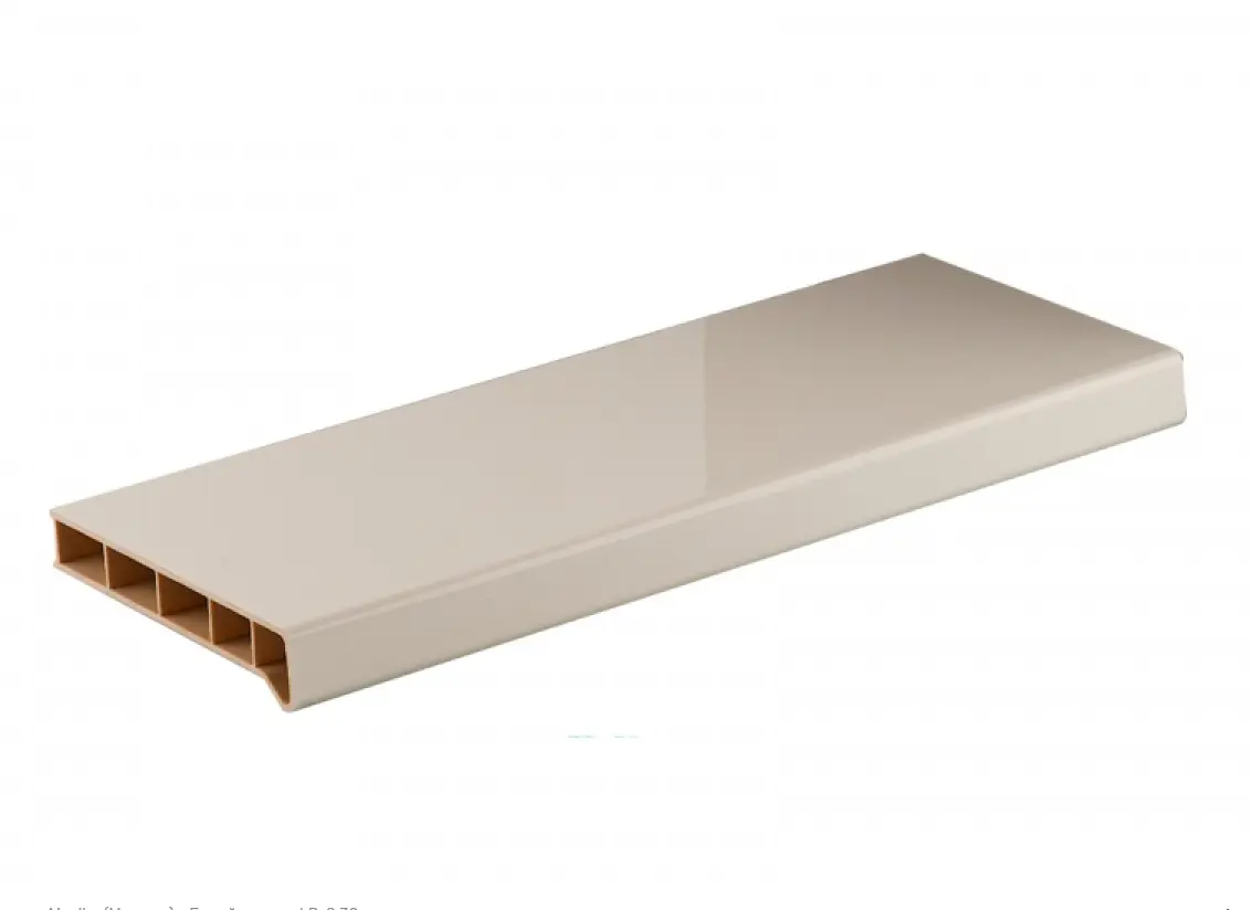 Изображение товара Подоконник пластиковый Moeller с заглушкой 1500x350мм белый глянцевый