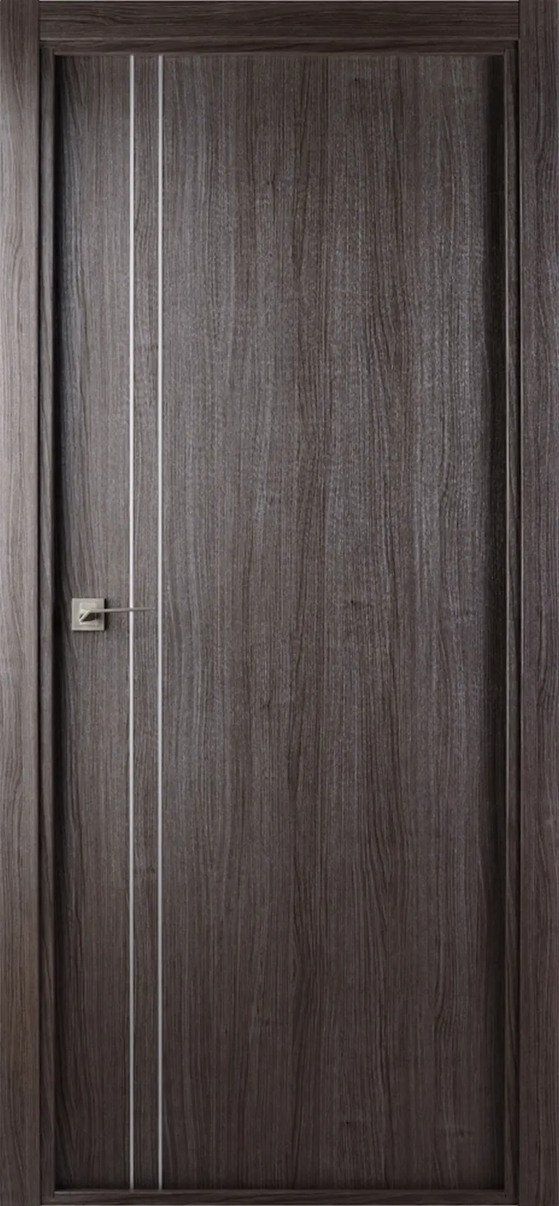 Изображение товара Дверь межкомнатная Belwooddoors Юнита 200x60см полипропилен глухая цвет серый дуб с замком и петлями