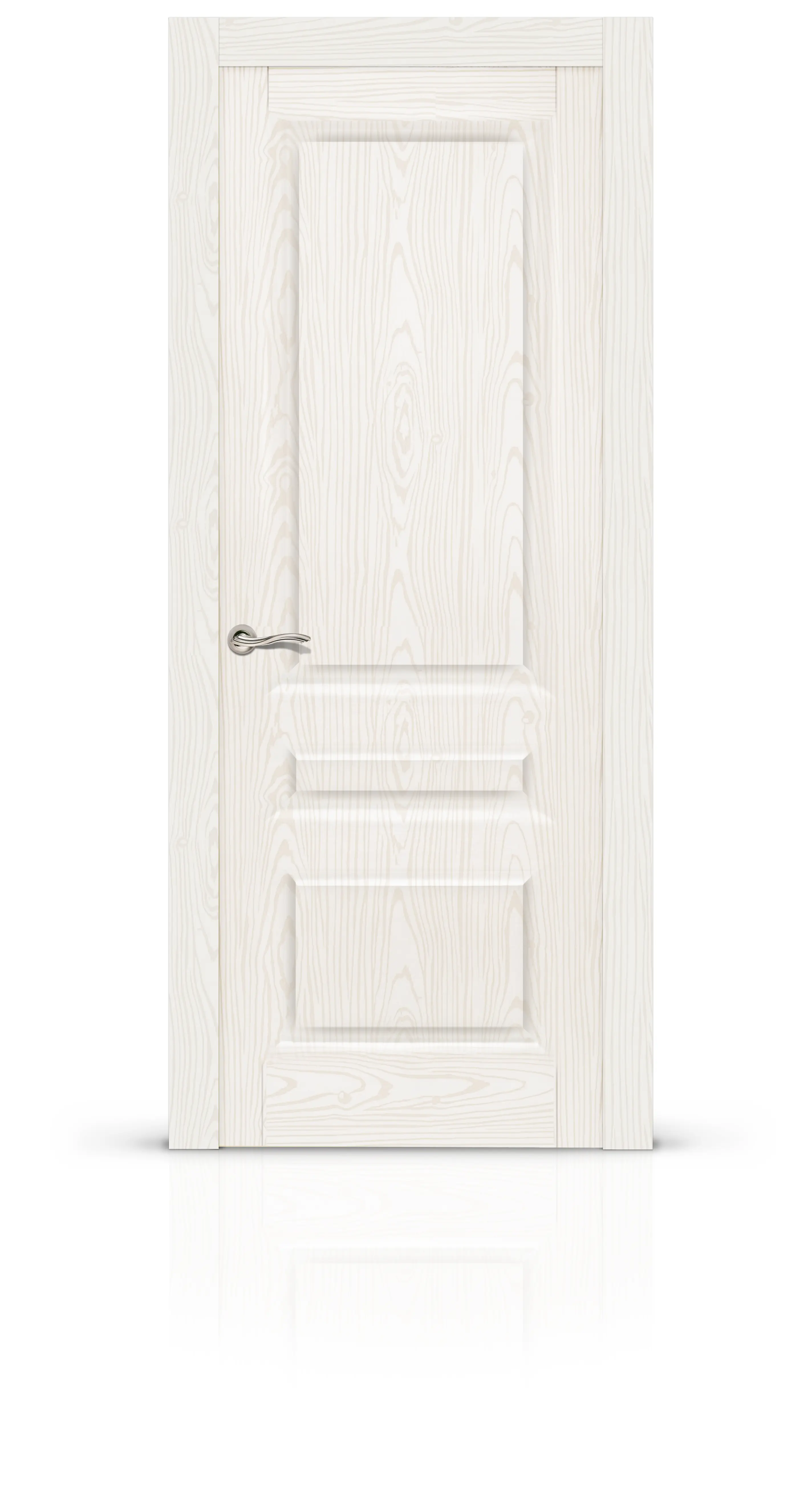 Изображение товара Дверь межкомнатная Citydoors Малахит-2 глухая 60x200см шпон цвет белый ясень без замка и петель