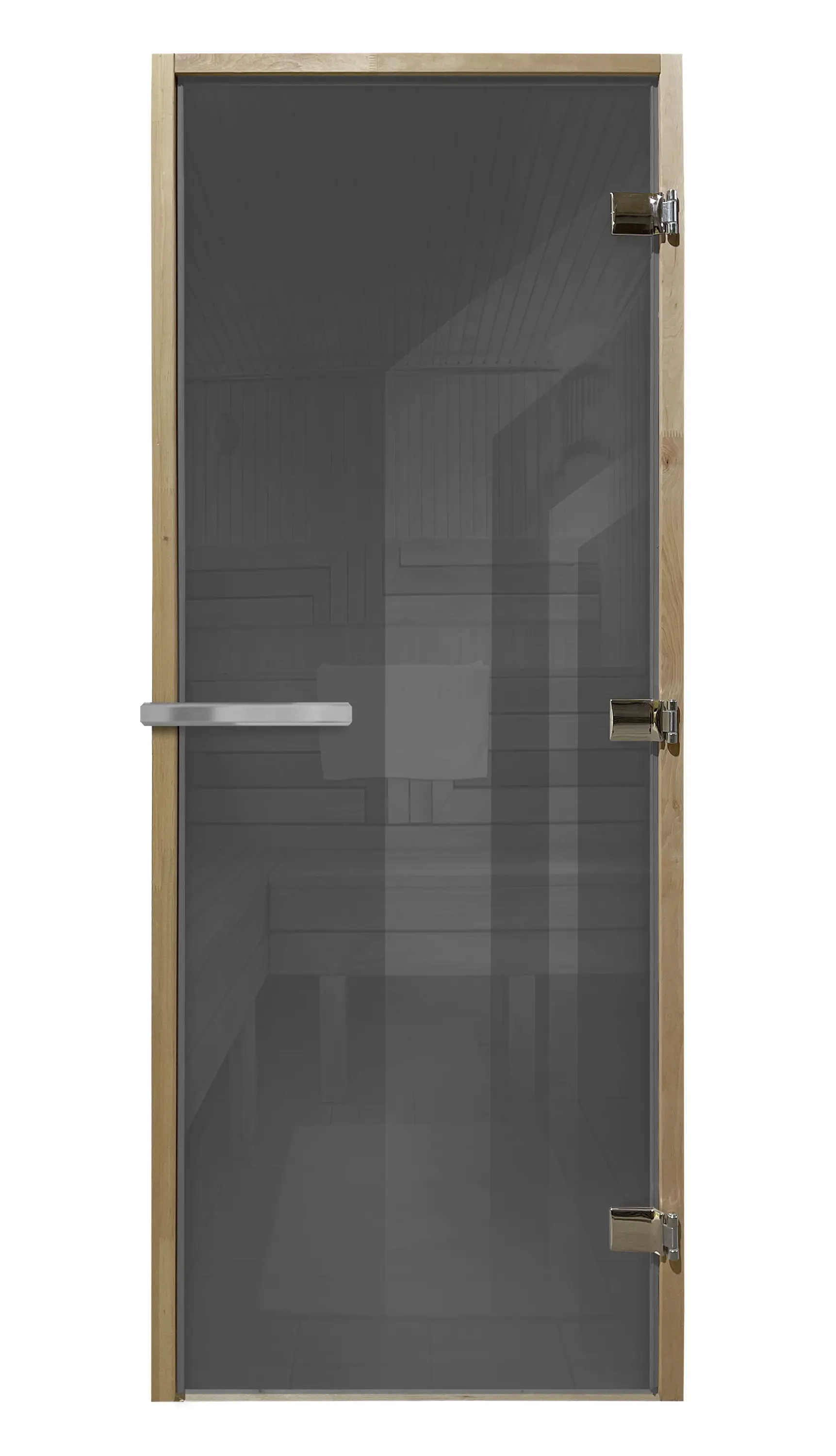 Изображение товара Дверь для сауны стеклянная графит 190x70см Doorwood Люкс
