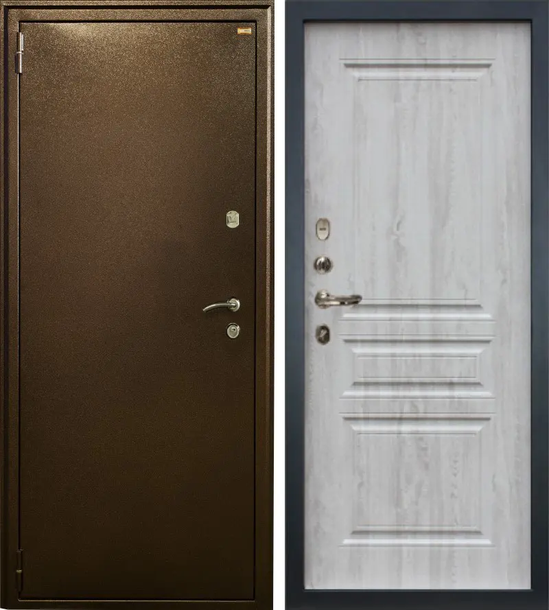 Изображение товара Входная дверь Lex 1А внутренняя панель № 110 левый 205x88см сосна белая антик медь