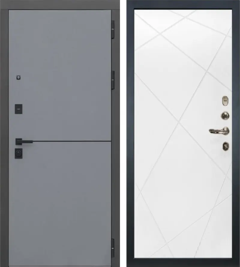 Изображение товара Входная дверь Lex Гранд Модерн 205x96 см правый софт графит