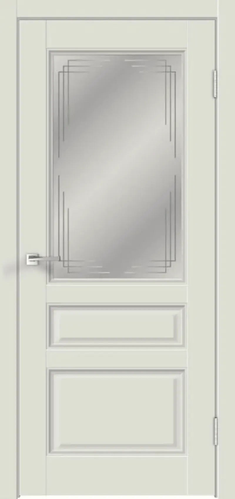Изображение товара Дверь межкомнатная Velldoris Villa остеклённая 70x200см ПВХ цвет светло-серый эмалит без замка и петель