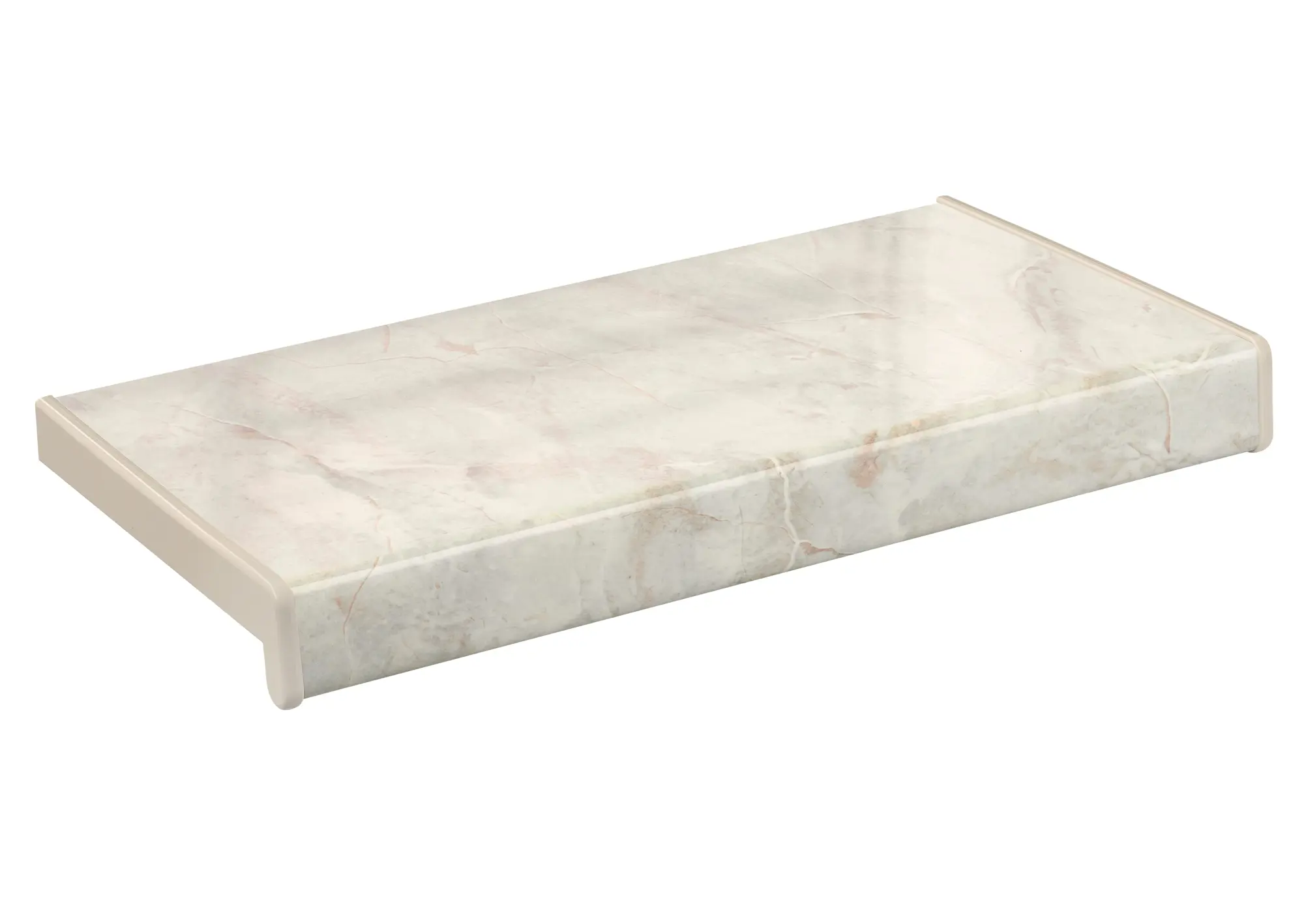 Изображение товара Подоконник Crystallit 800x300мм бристол глянцевый из ПВХ с капиносом