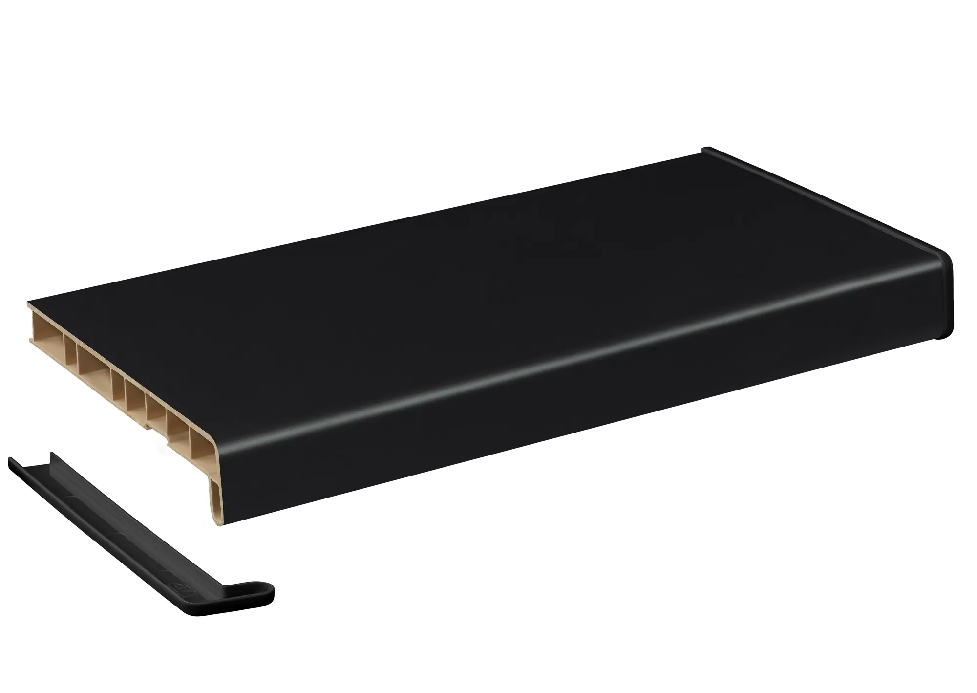 Изображение товара Подоконник Crystallit 800x300мм черный бархат матовый