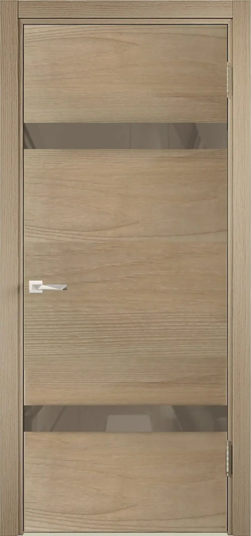 Изображение товара Дверь межкомнатная Verda Горизонт остеклённая 200x80см финиш бумага цвет ясень коричневый без замка и петель