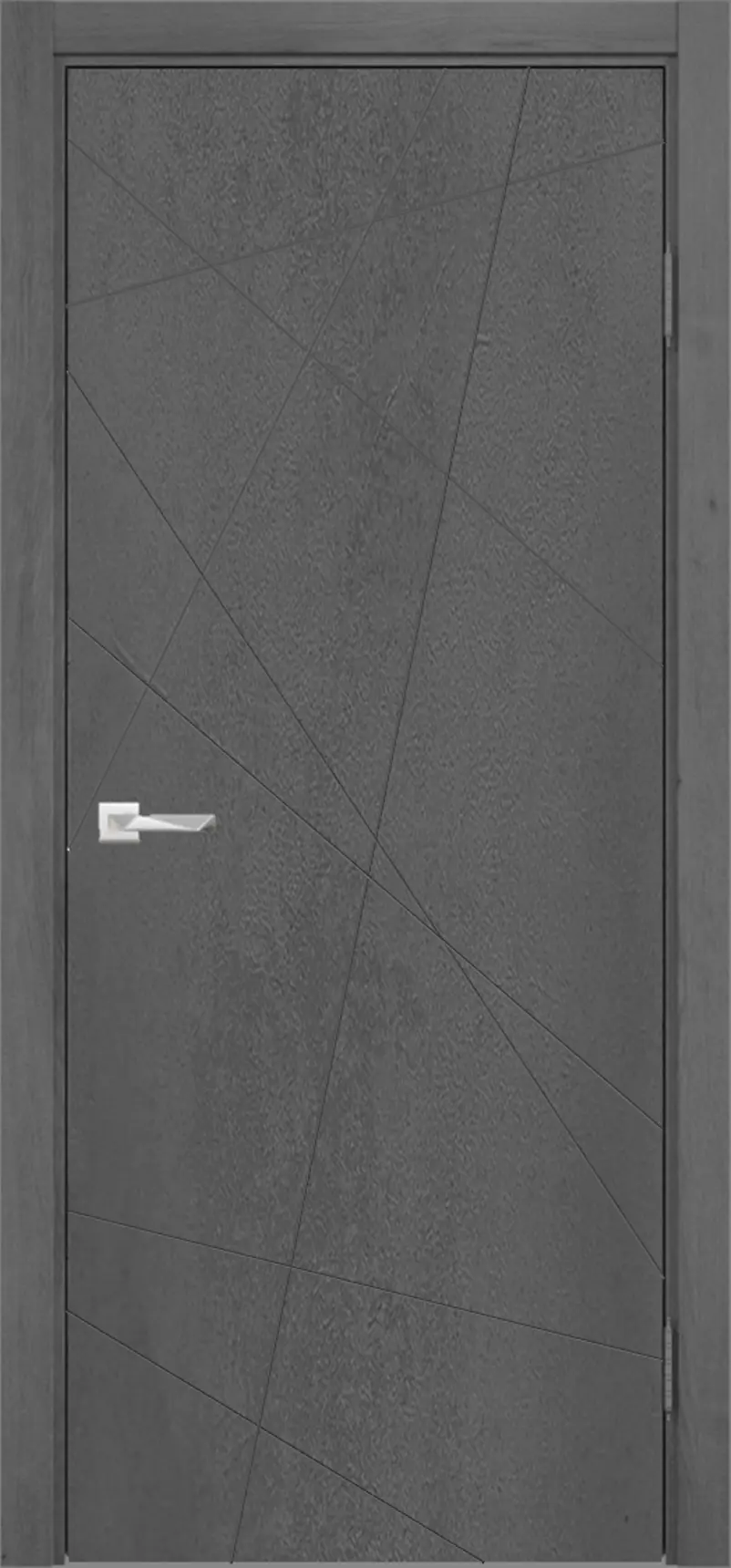 Изображение товара Межкомнатная дверь Loyard Севилья 26 глухая 200x90см бетон темный без замка и петель