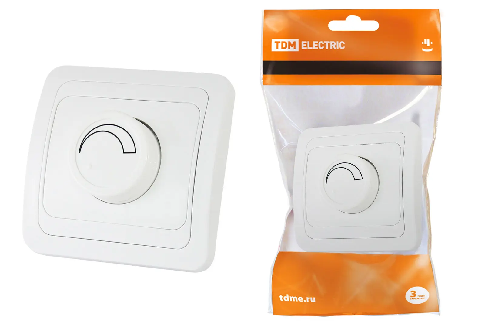 Изображение товара Диммер встраиваемый Tdm electric Валдай SQ1804-0016 600 Вт цвет белый
