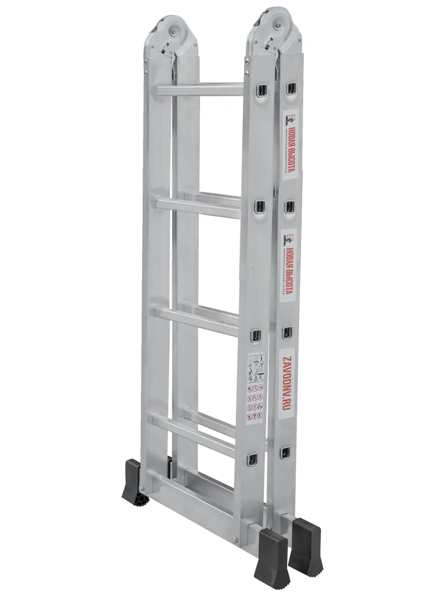 Изображение товара Лестница-трансформер 2-секционная Новая Высота 4 ступени