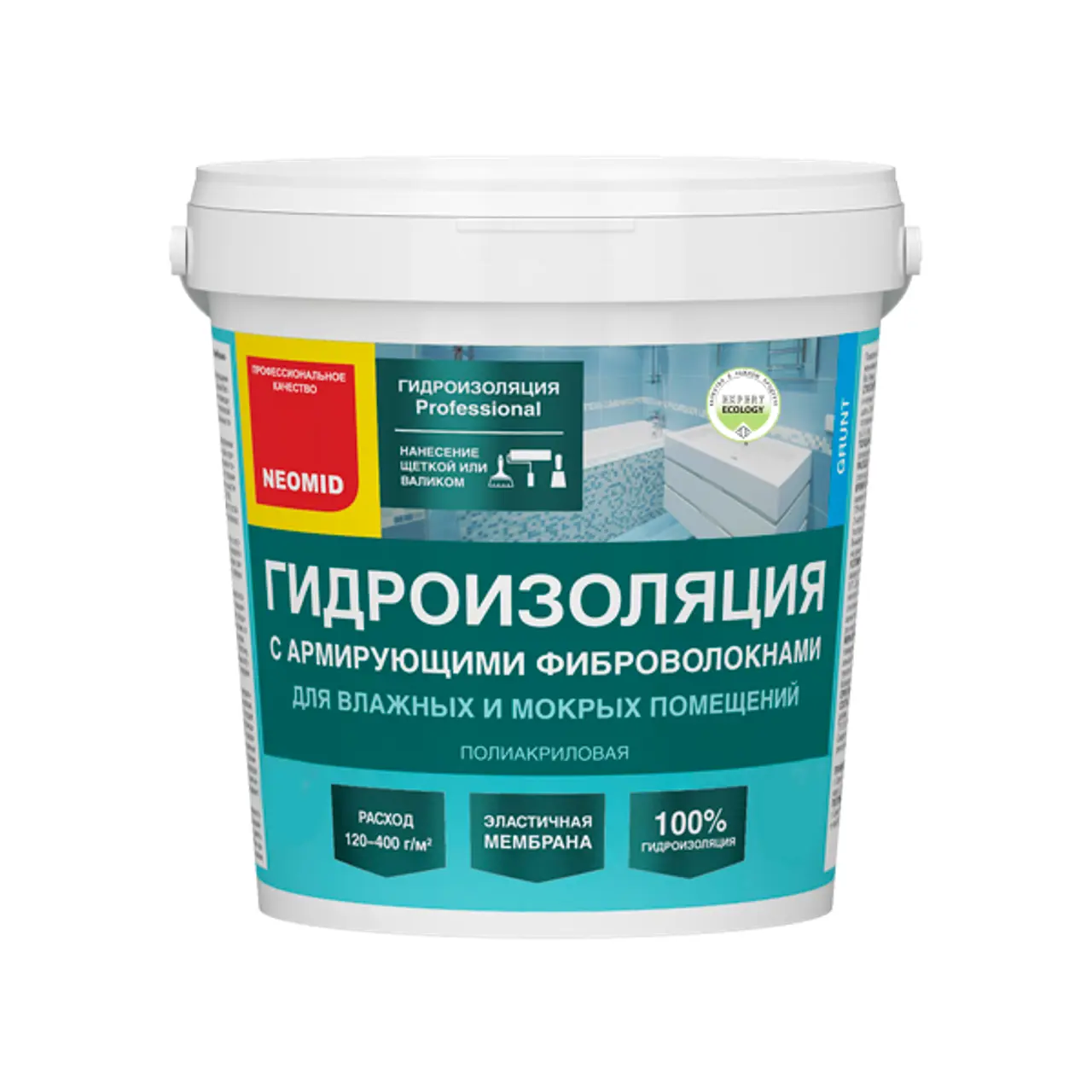 Изображение товара Гидроизоляционная мастика Neomid 1.3 кг для влажных помещений