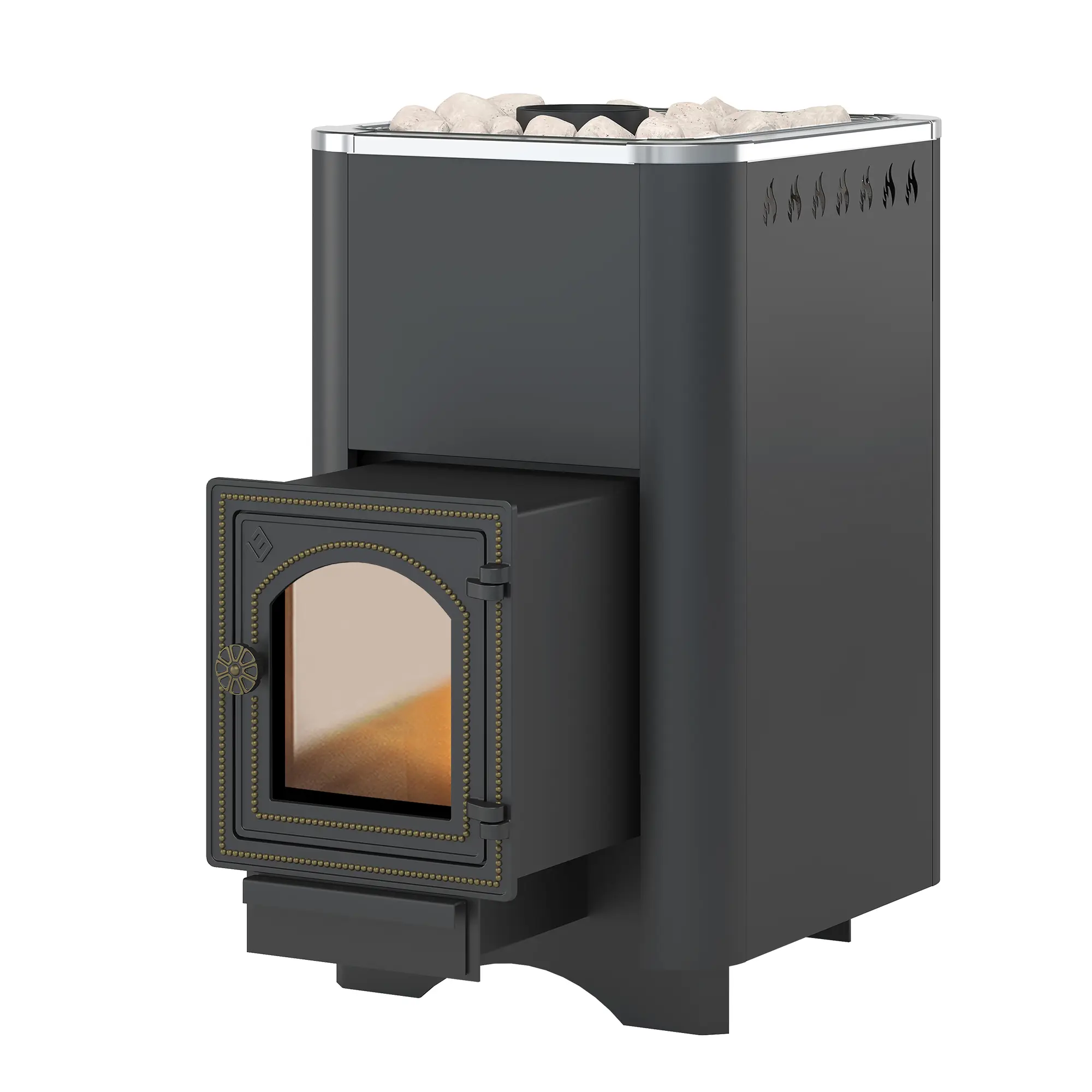 Изображение товара Печь банная дровяная ВЕЗУВИЙ Русичъ Антрацит 22 для парной