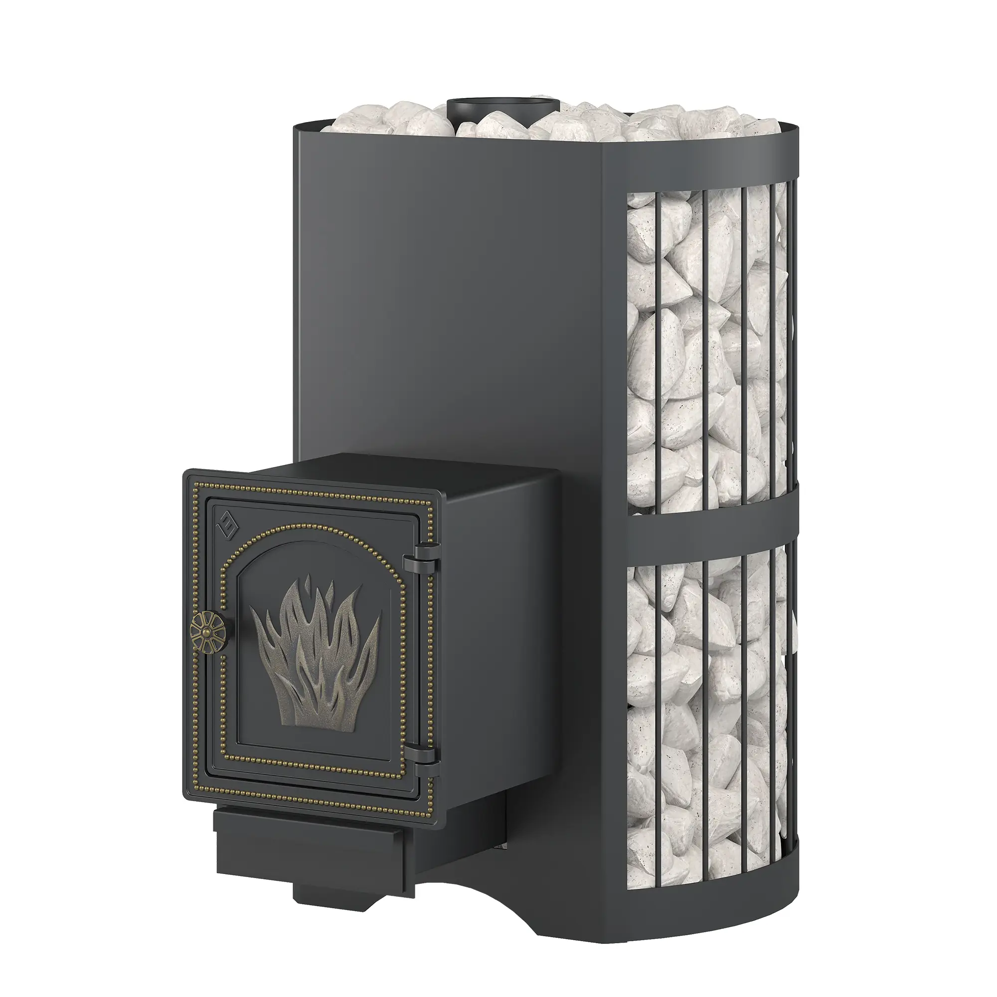 Изображение товара Банная печь Везувий Скиф Стандарт 28 дровяная для парной 30 м³ с открытой каменкой