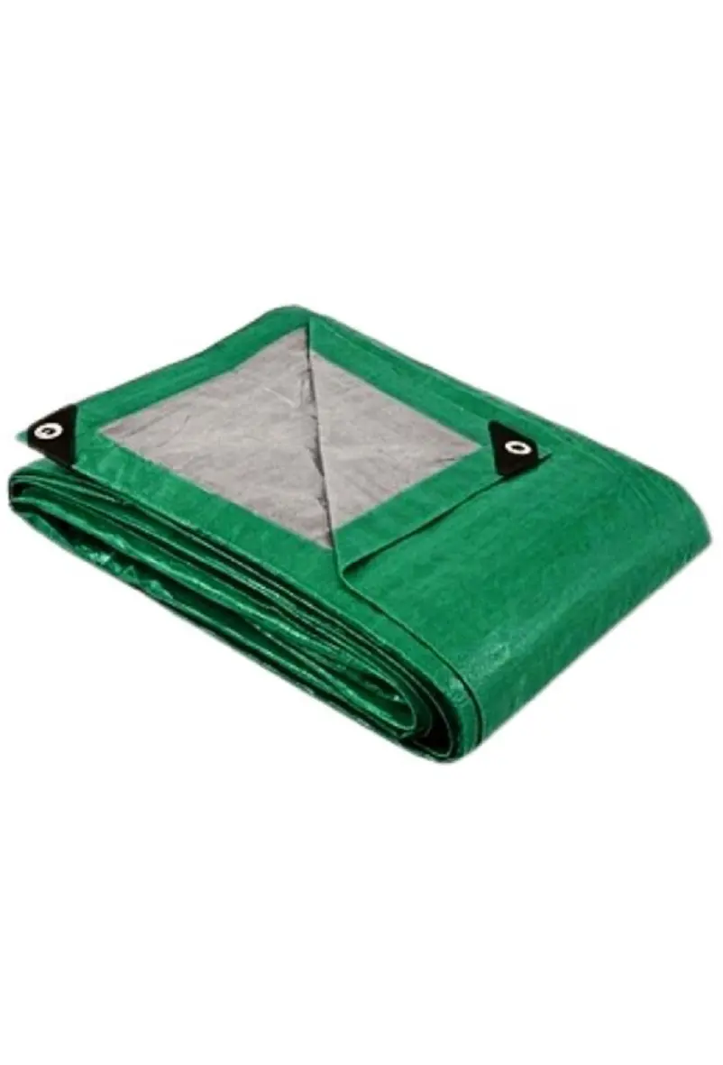 Изображение товара Тент с люверсами укрывной МТ-Пак Торг 10x15м зеленый 120г/м2 - универсальный защитный тент для стро