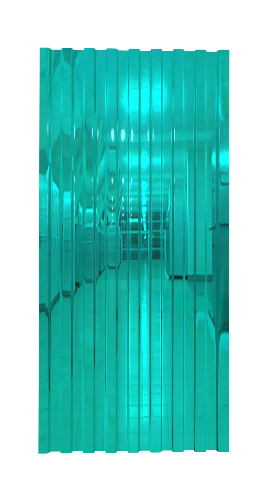 Изображение товара Профнастил из ПЭТ бирюзовый 2000х800мм легкий и прочный