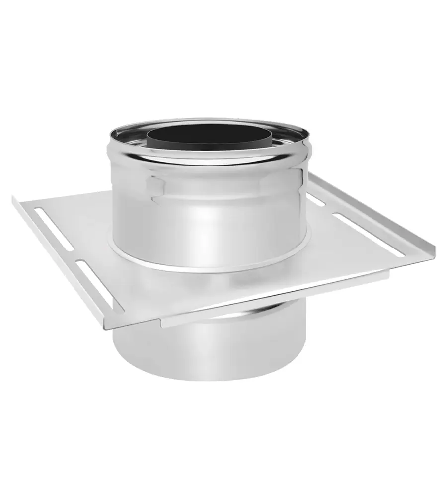 Изображение товара Монтажная площадка Везувий ⌀120-200мм 400x400мм нержавеющая сталь AISI 304 0.8мм